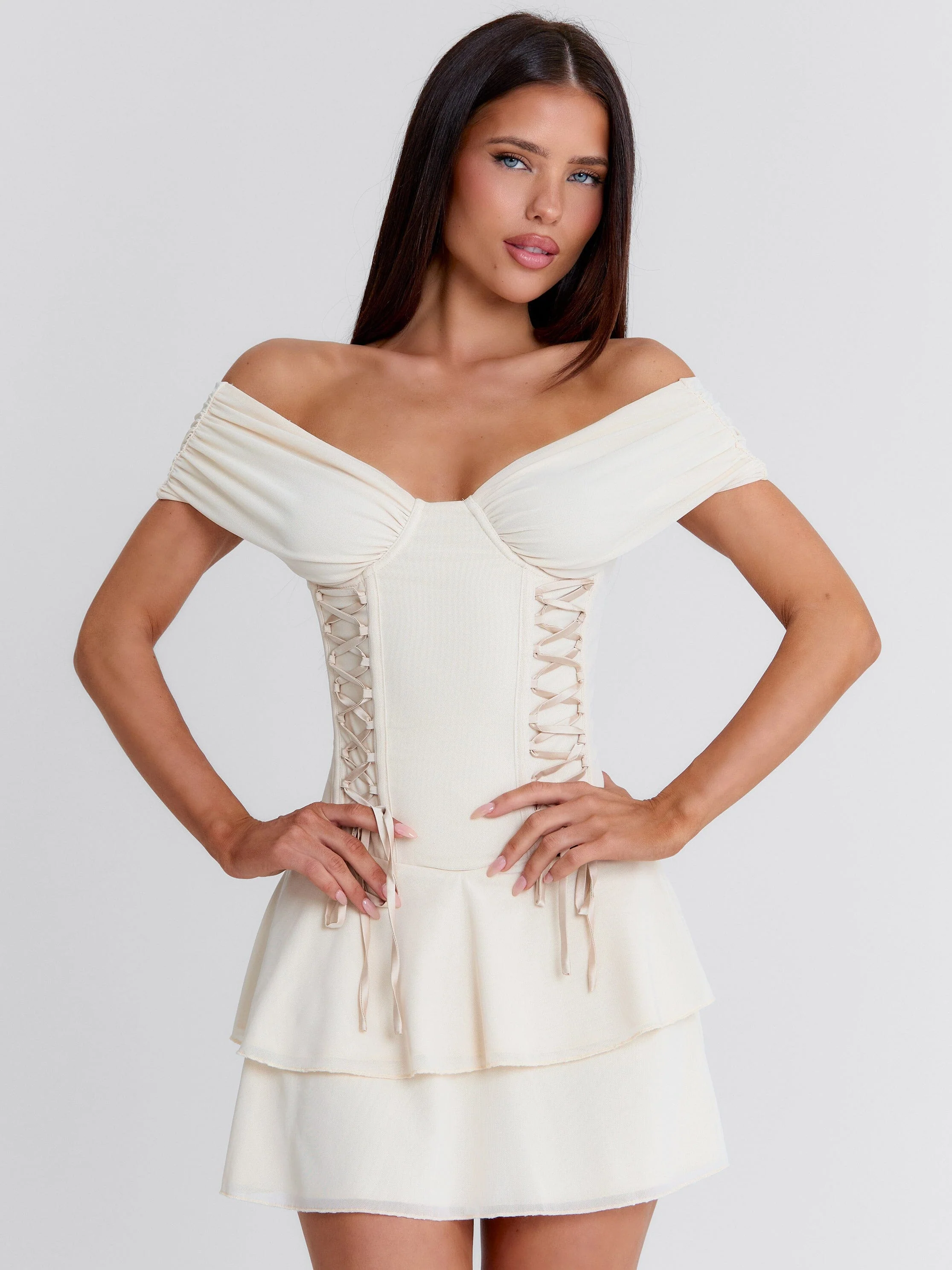 ADALYN MINI DRESS IVORY - Image 4