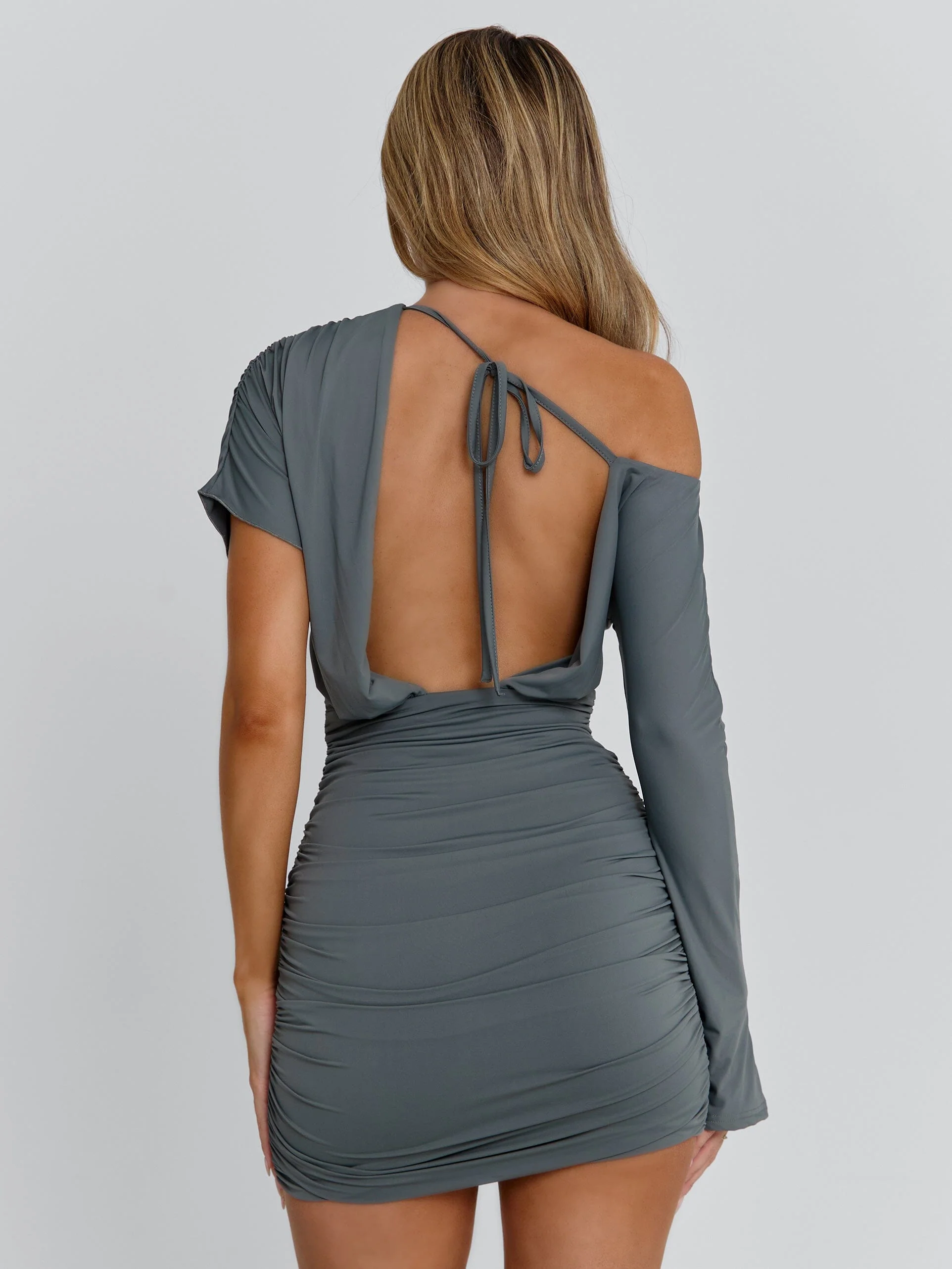 ALLIE MINI DRESS SLATE - Image 3