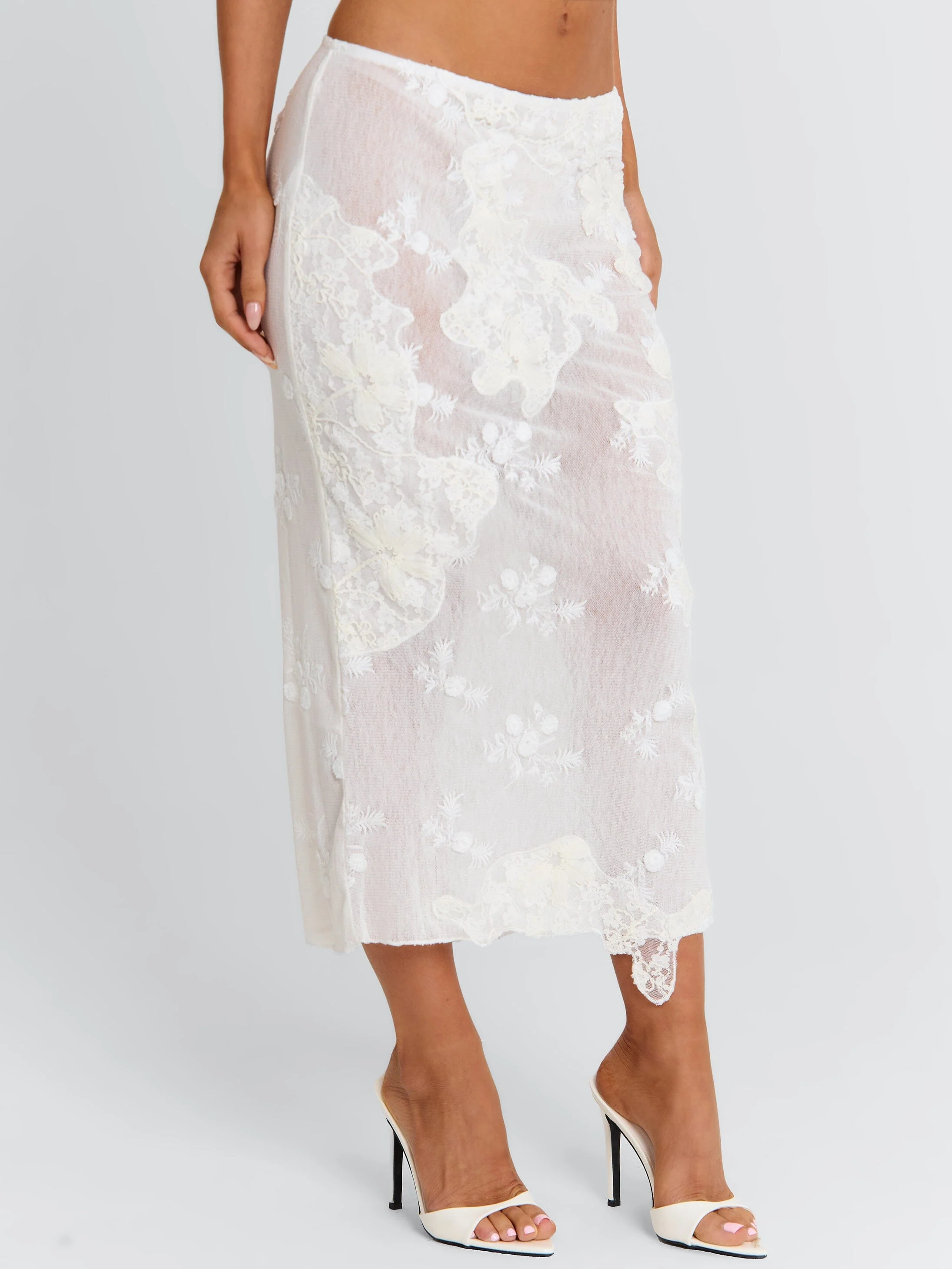ANTONELLA MIDI SKIRT WHITE - Image 6