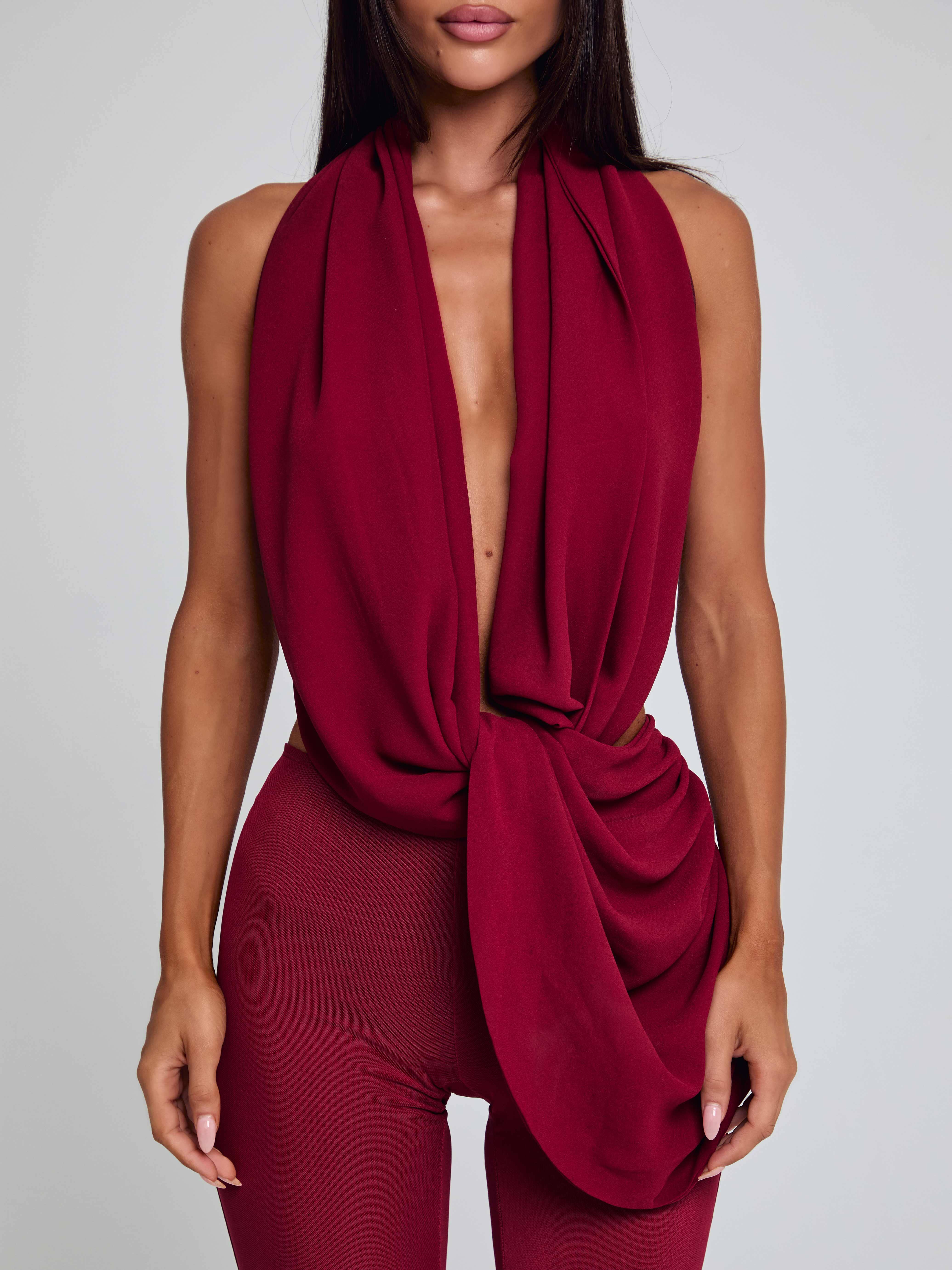 ARLEN JUMPSUIT BURGUNDY - Image 2
