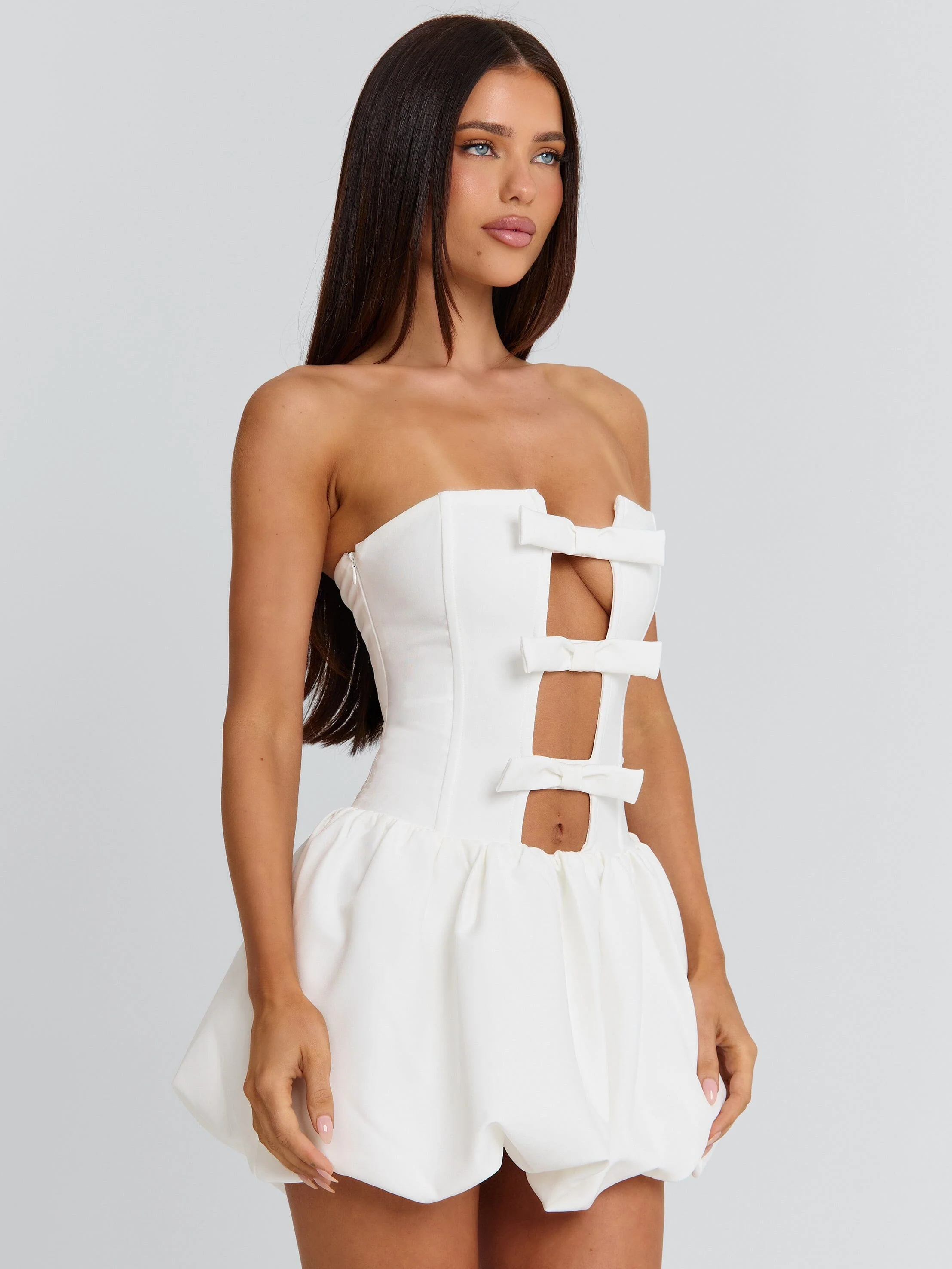 ATHENIA MINI DRESS WHITE - Image 2