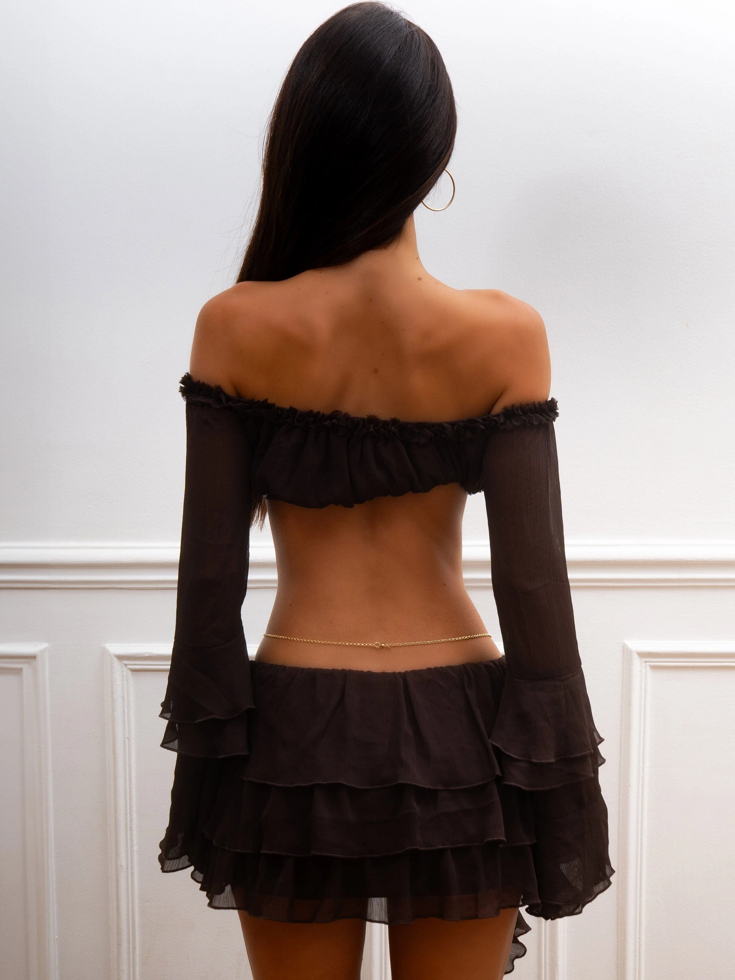 AVIVA MINI SKIRT CHOCOLATE - Image 4