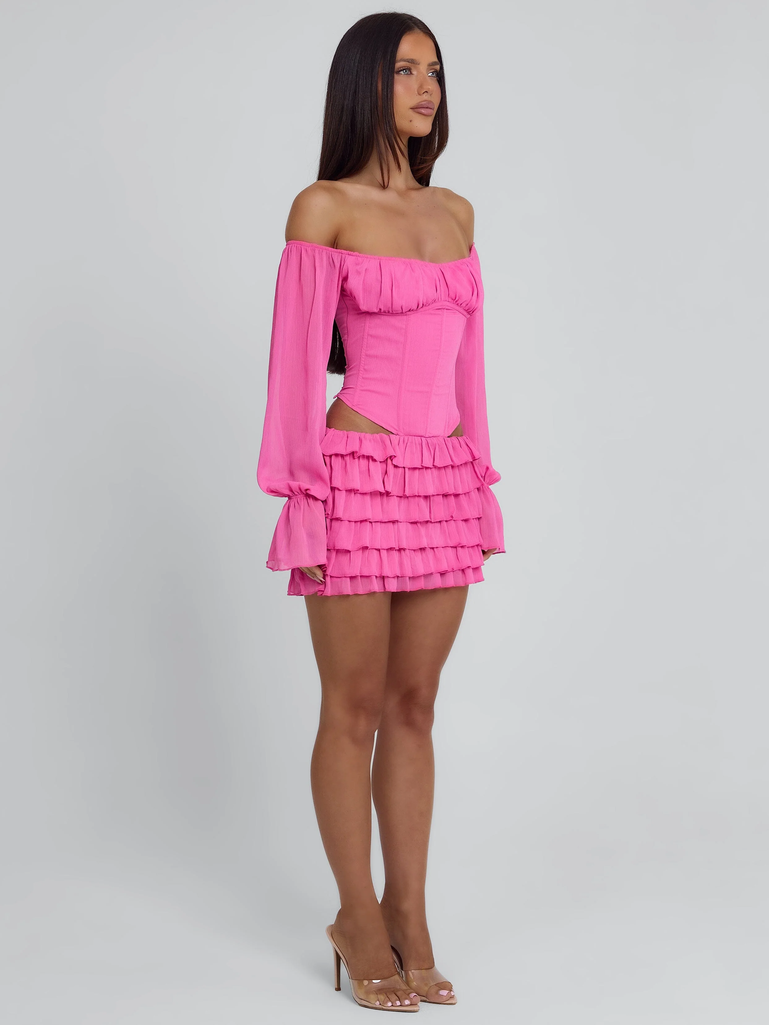AYANI MINI DRESS HOT PINK - Image 4