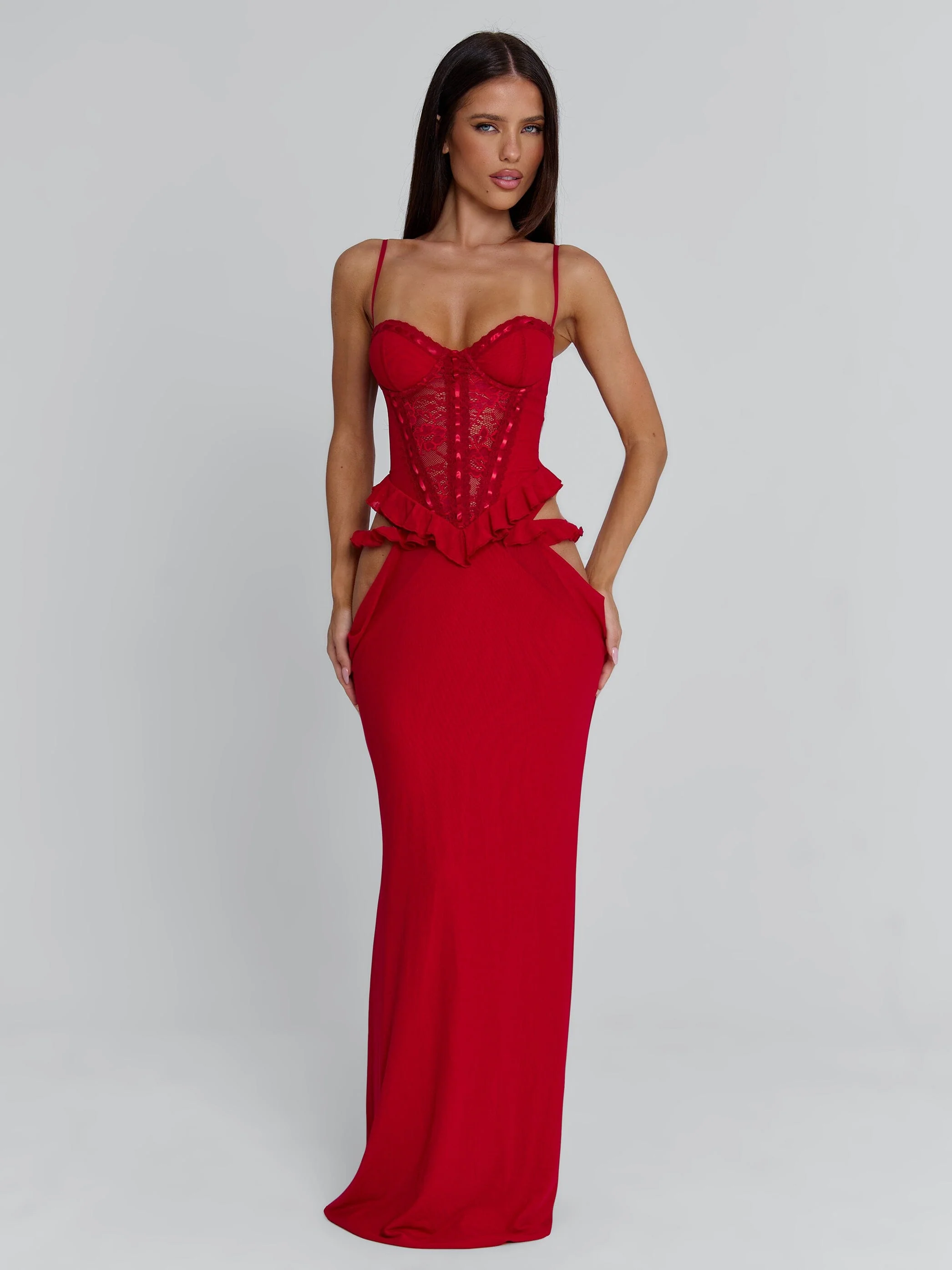 BECK MAXI DRESS RED - Image 3