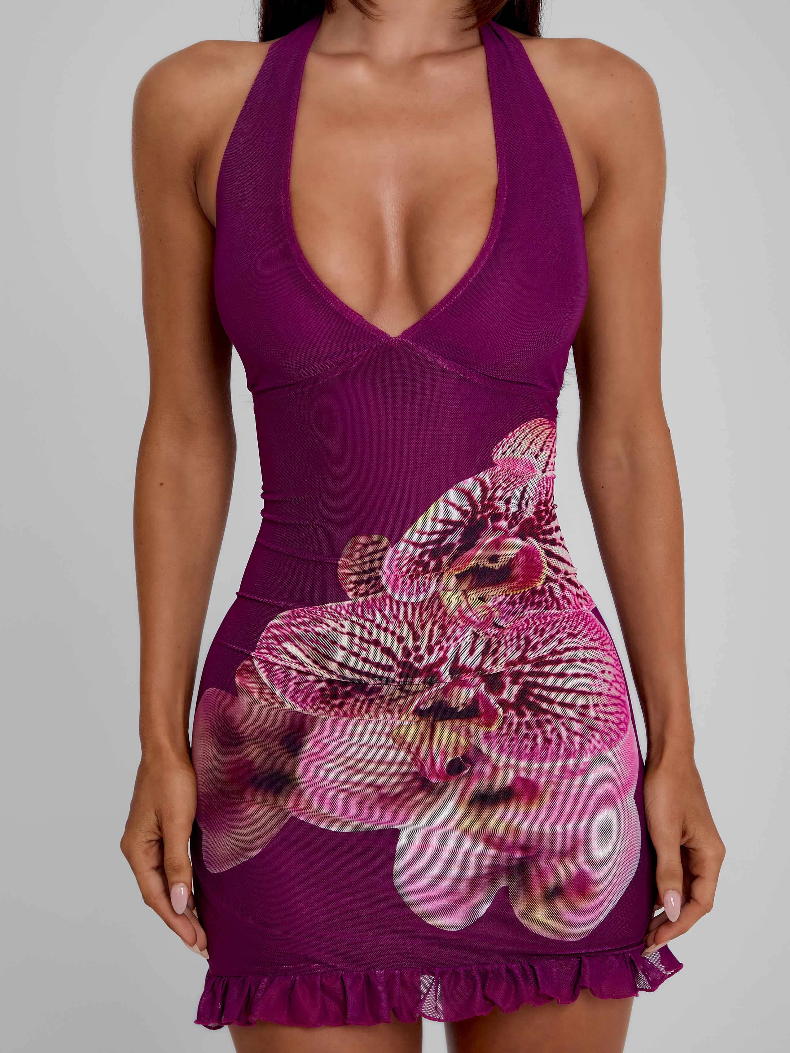 BRENDAI MINI DRESS PLUM - Image 7