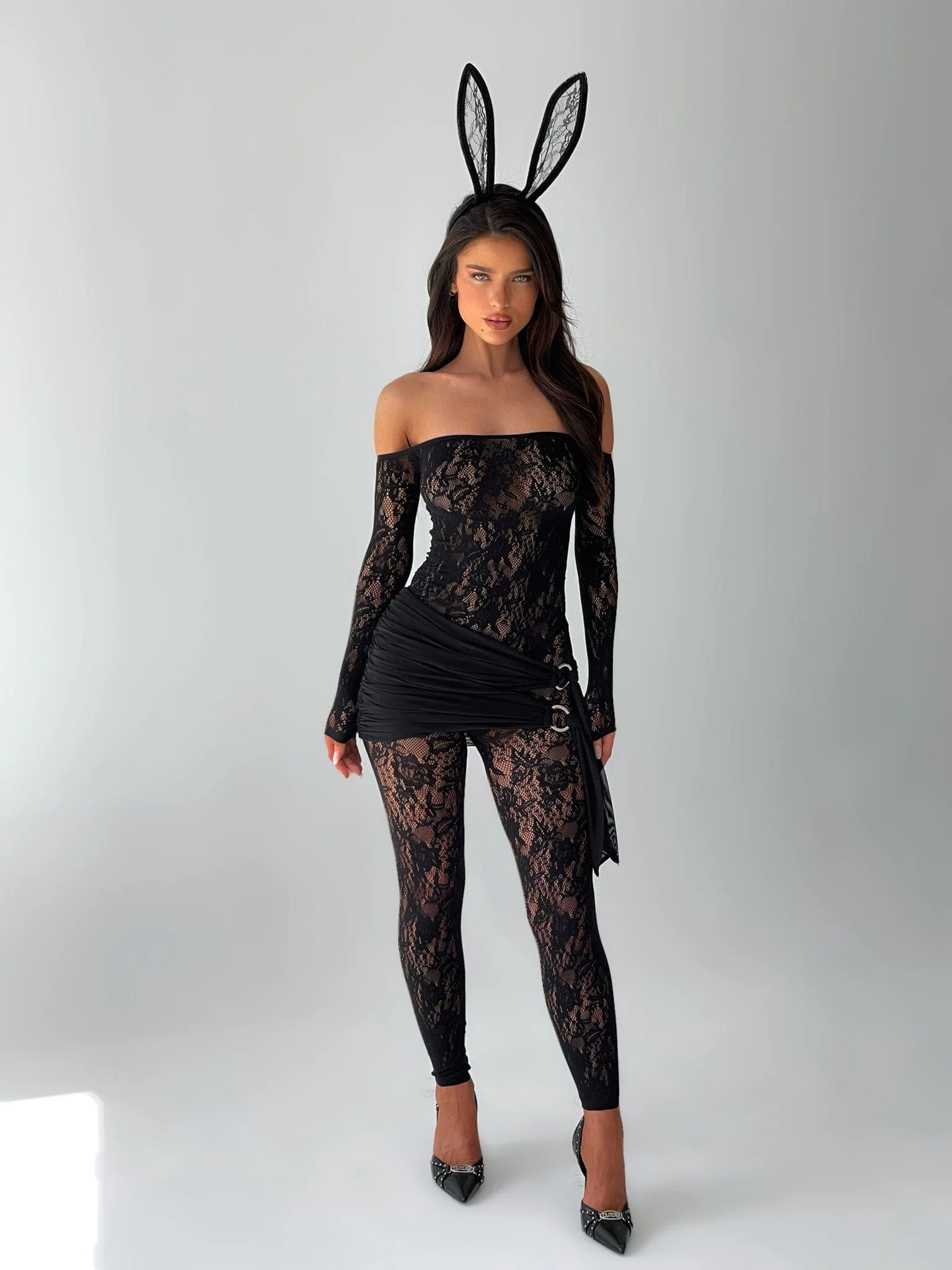 BRITTANY MINI SKIRT BLACK - Image 4
