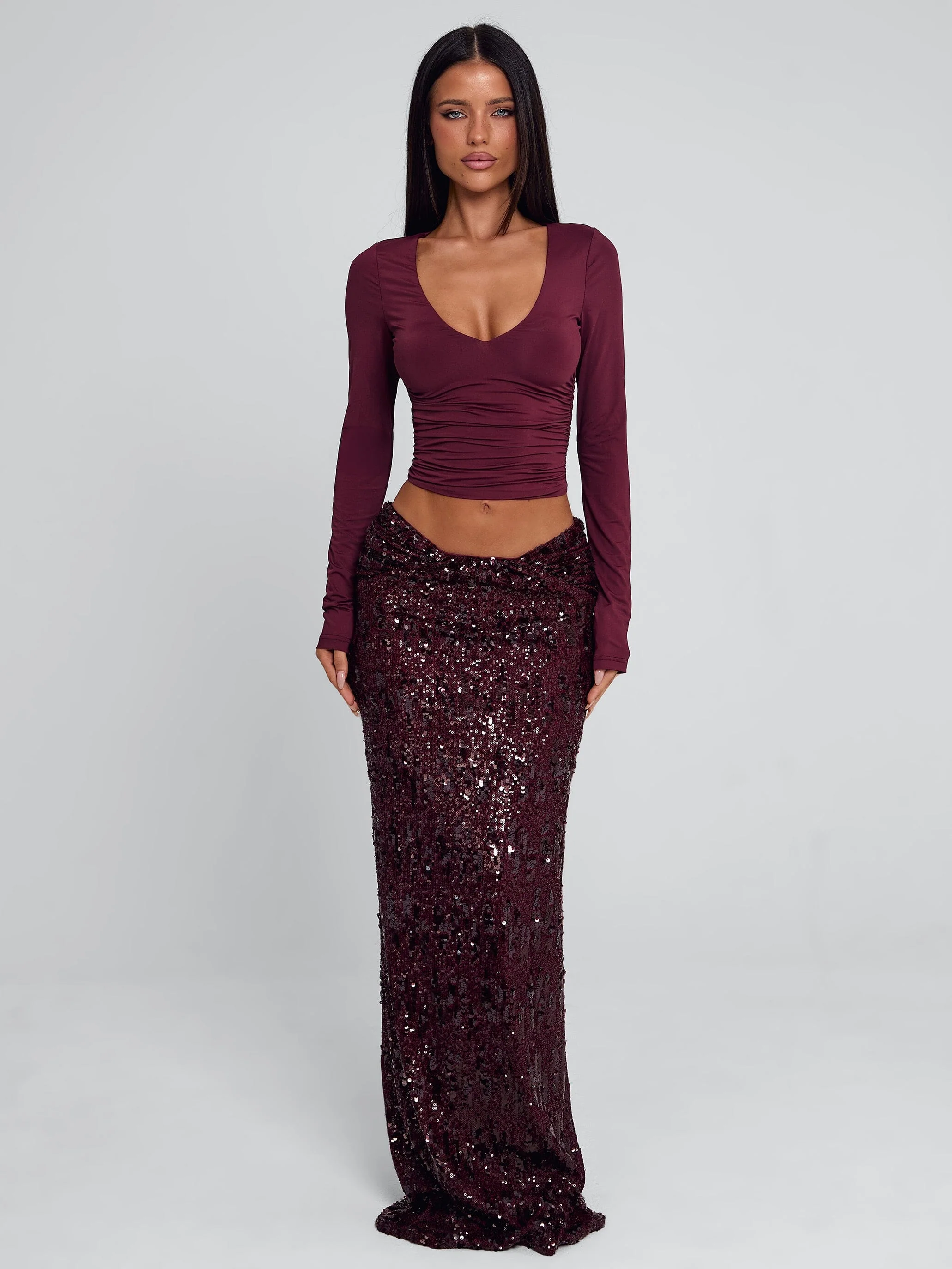 CAMHILLA TOP BURGUNDY - Image 2