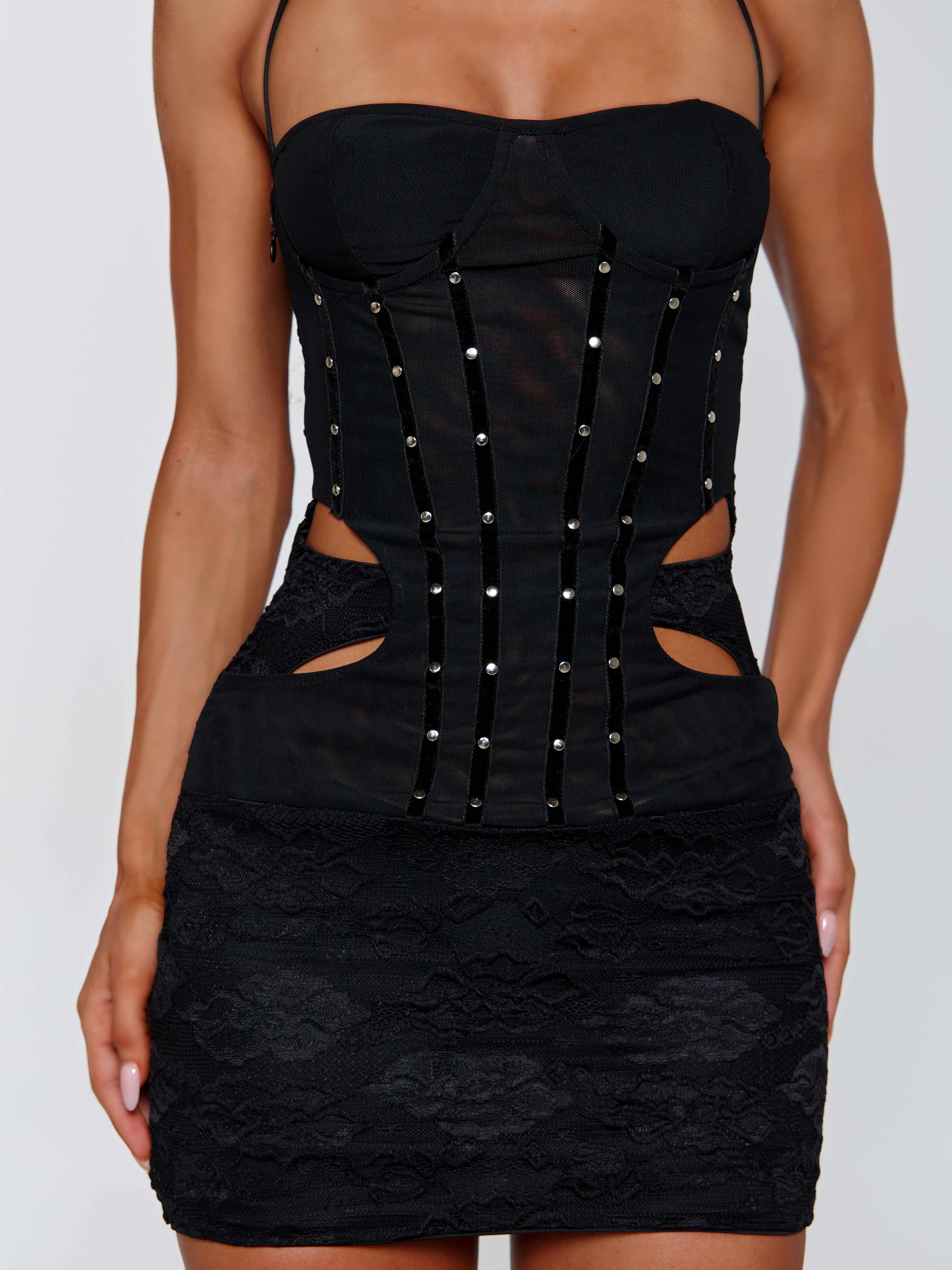 CELESTINE MINI DRESS BLACK - Image 5