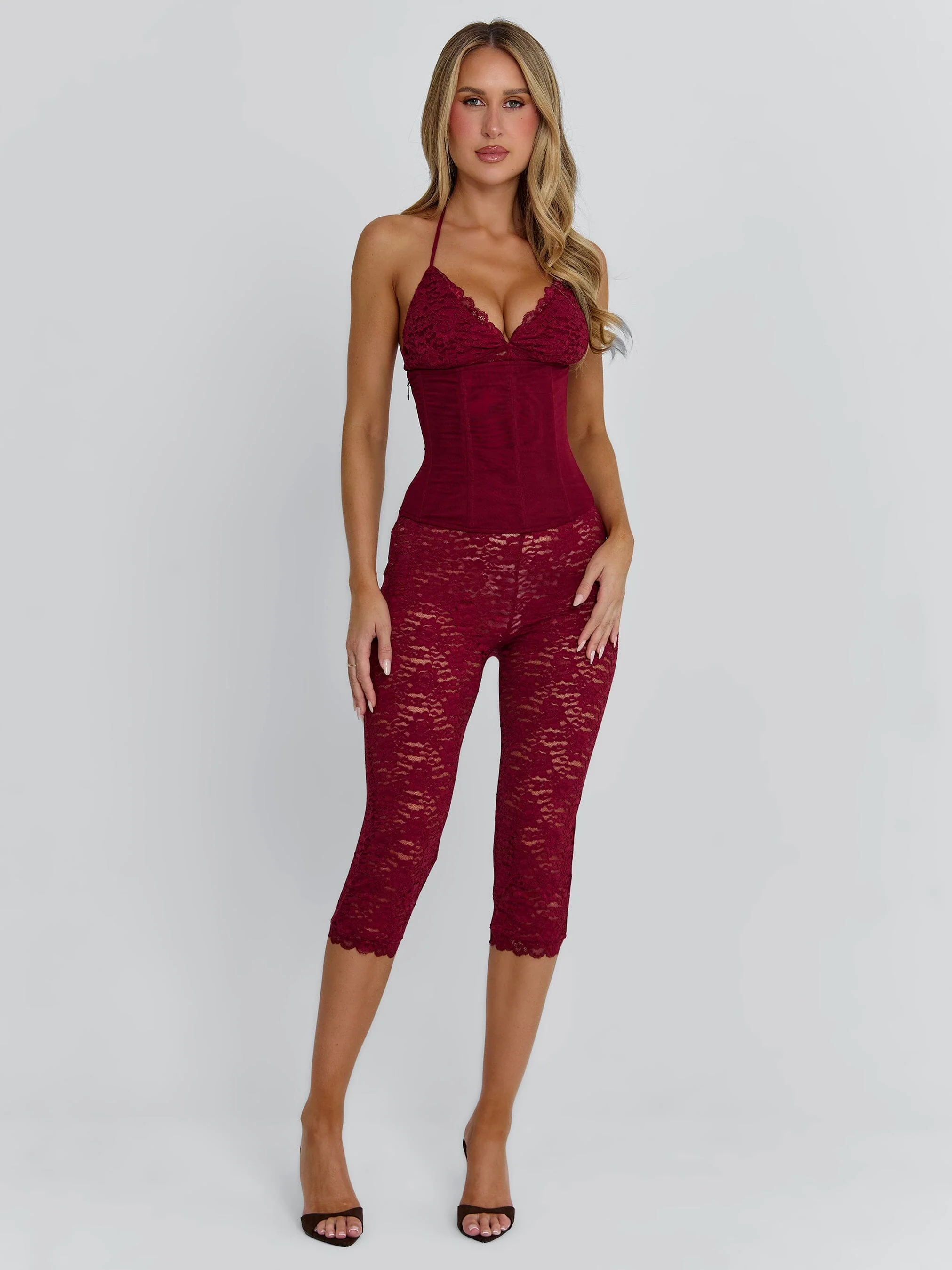CENDRE PLAYSUIT BURGUNDY - Image 3