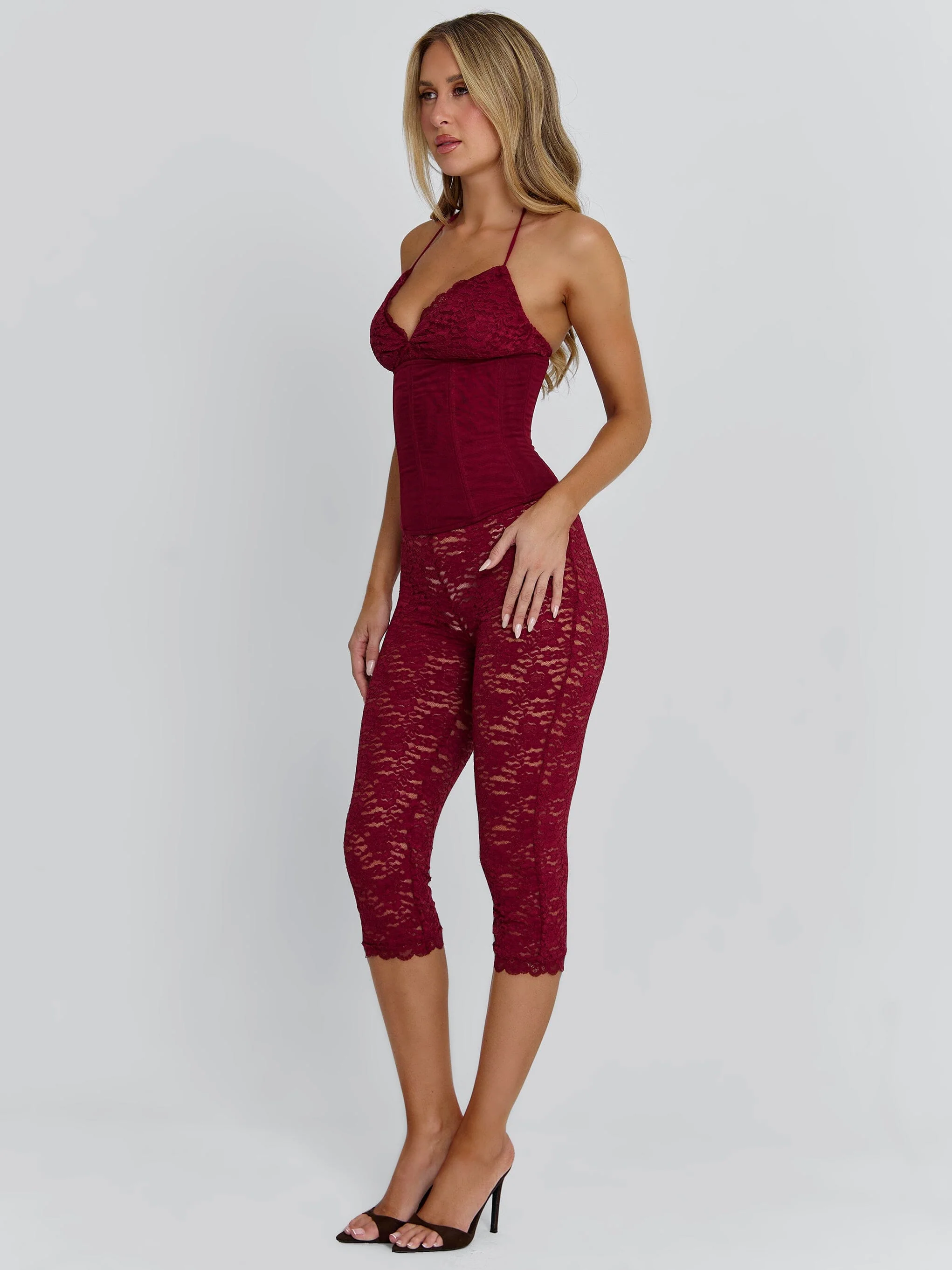 CENDRE PLAYSUIT BURGUNDY - Image 5