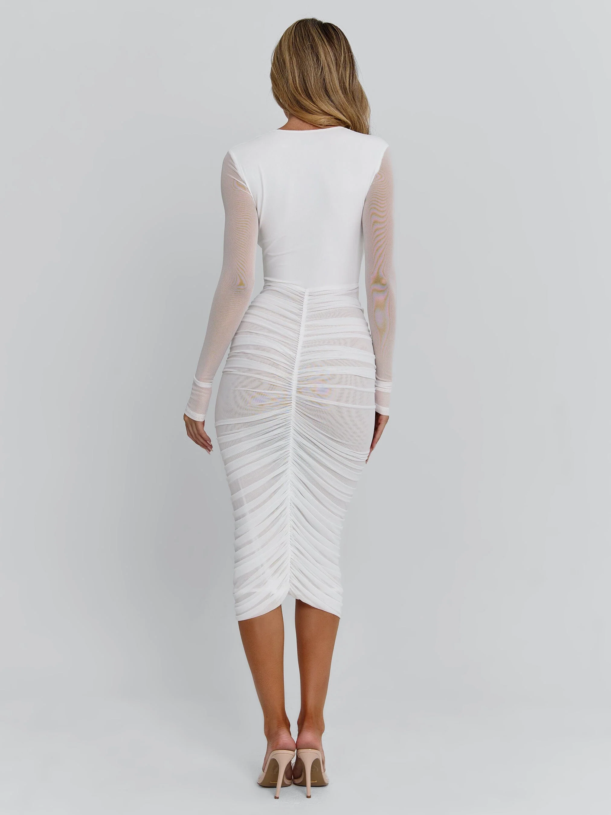 CERINA MAXI DRESS WHITE - Image 6