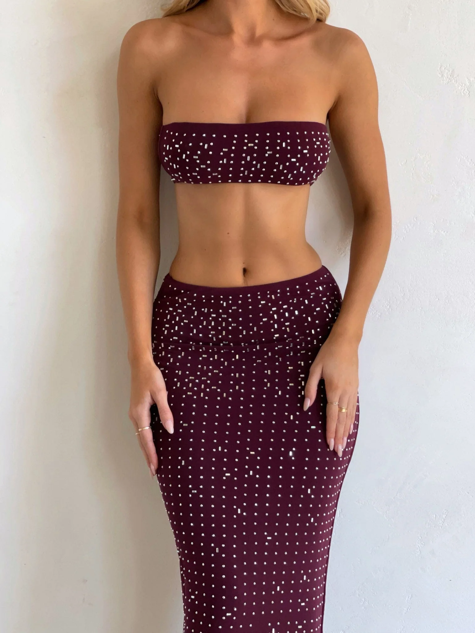 CHARLENE BANDEAU TOP WINE - Image 3