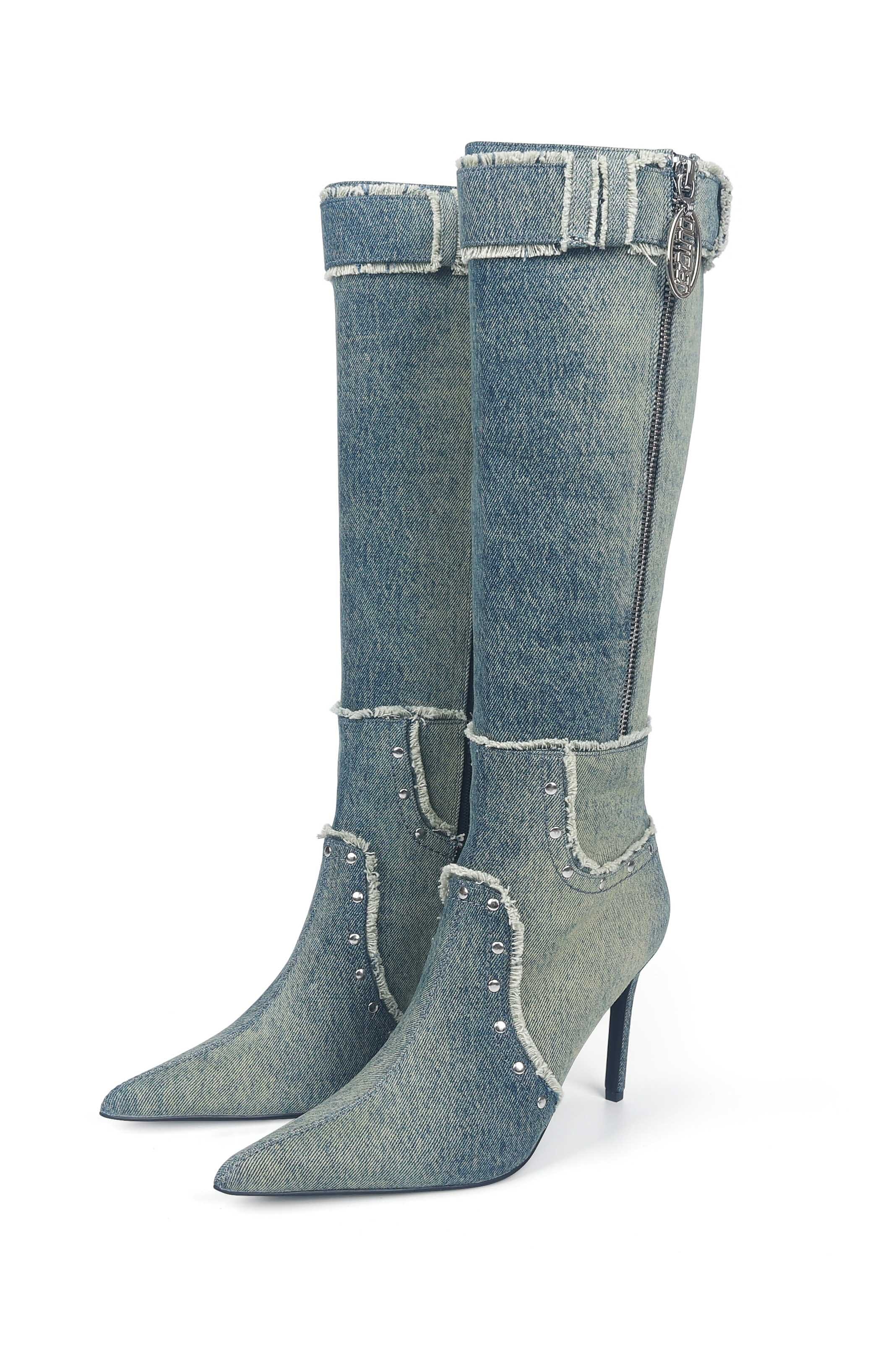 CINDY DENIM BOOTS - Image 4