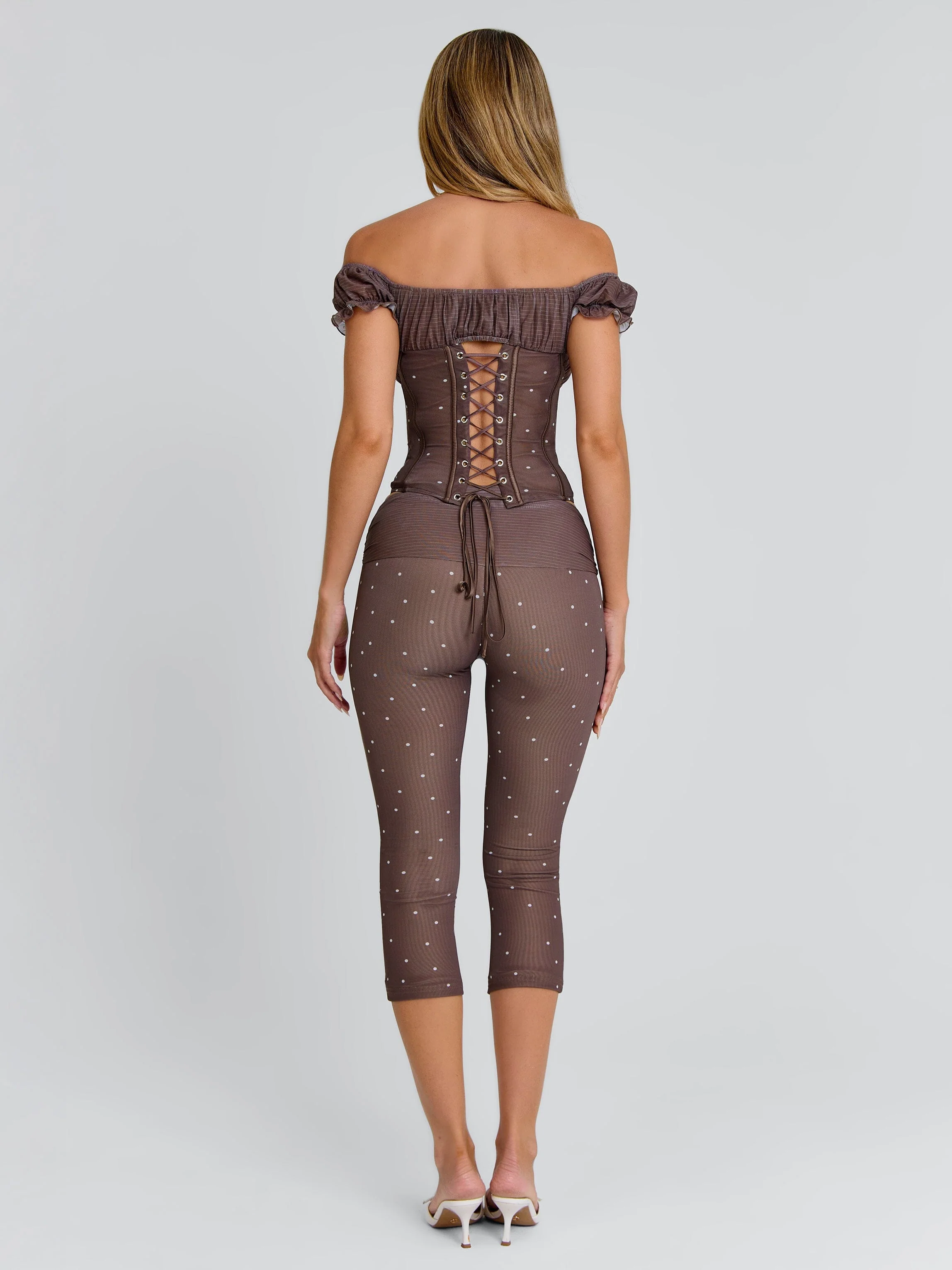 CORALA CAPRI PANTS CHOCOLATE POLKA DOT - Image 5