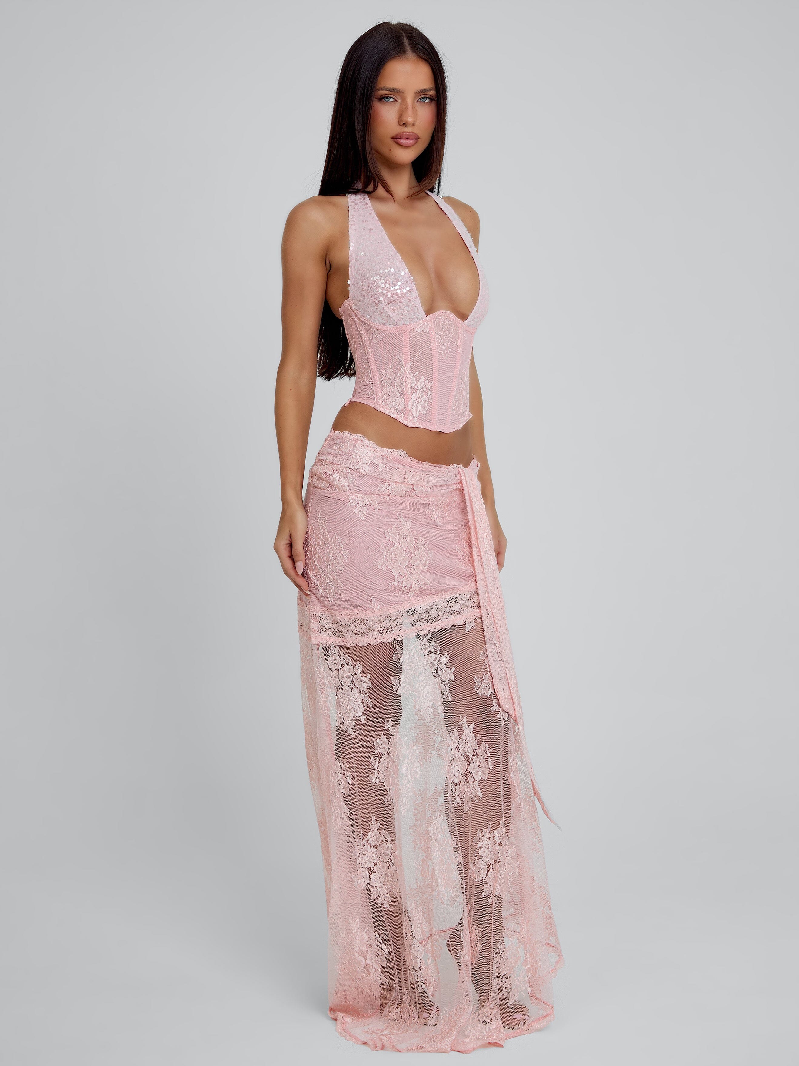 DEBBIE MAXI SKIRT PINK - Image 6