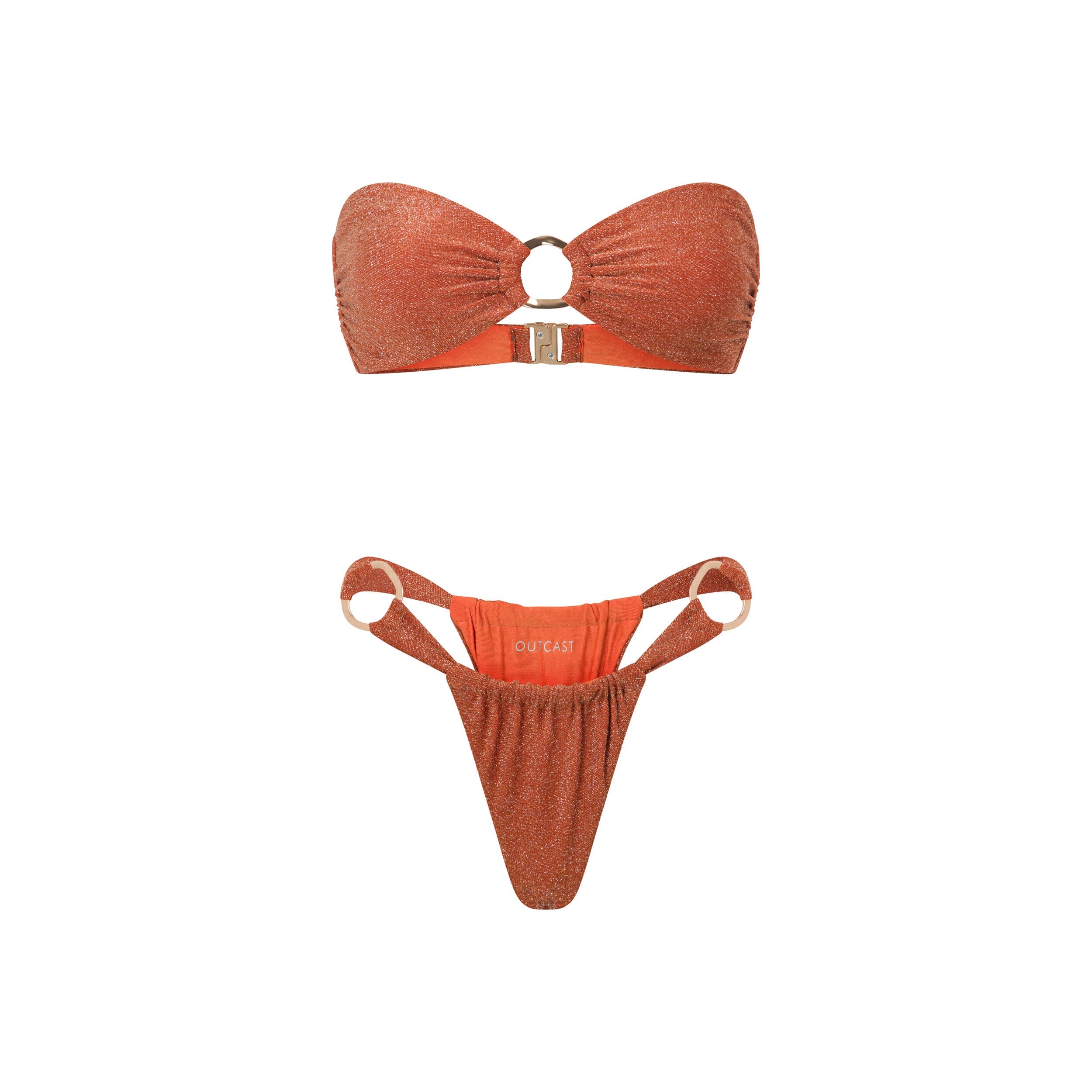 DENVER BIKINI TOP ORANGE SHIMMER - Image 4