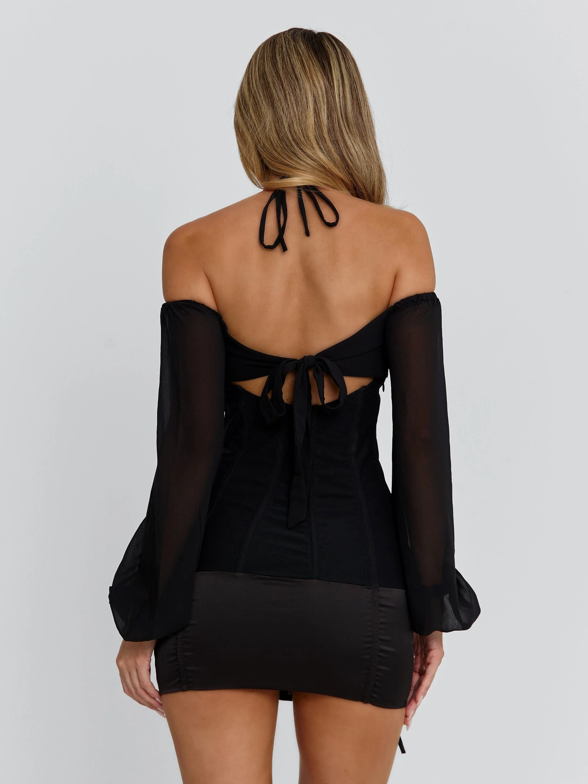 DORELLE MINI DRESS BLACK - Image 4
