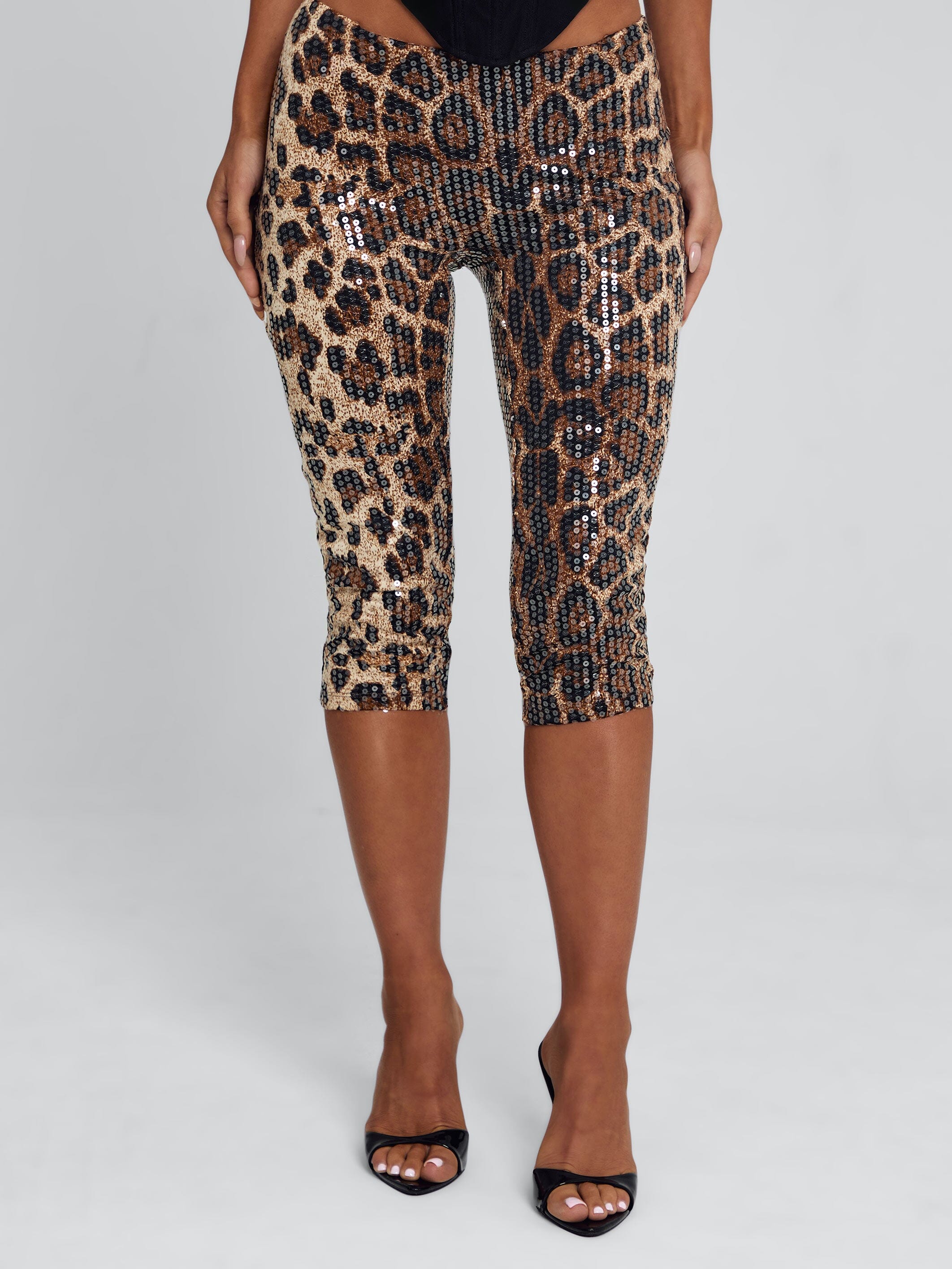 EIRA CAPRI PANT LEOPARD SEQUIN - Image 3
