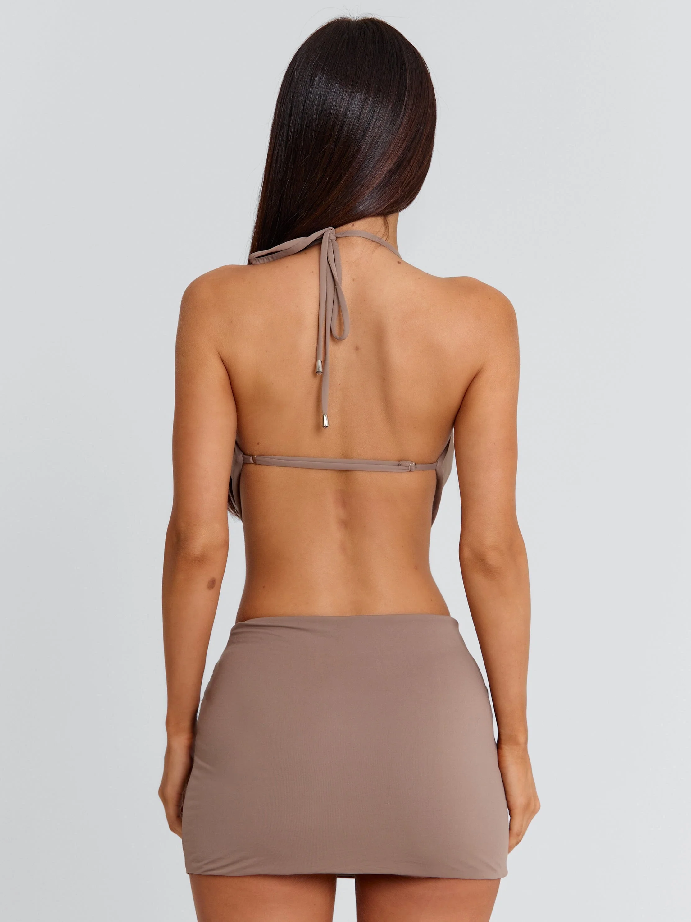 ELLY MINI DRESS BROWN - Image 5