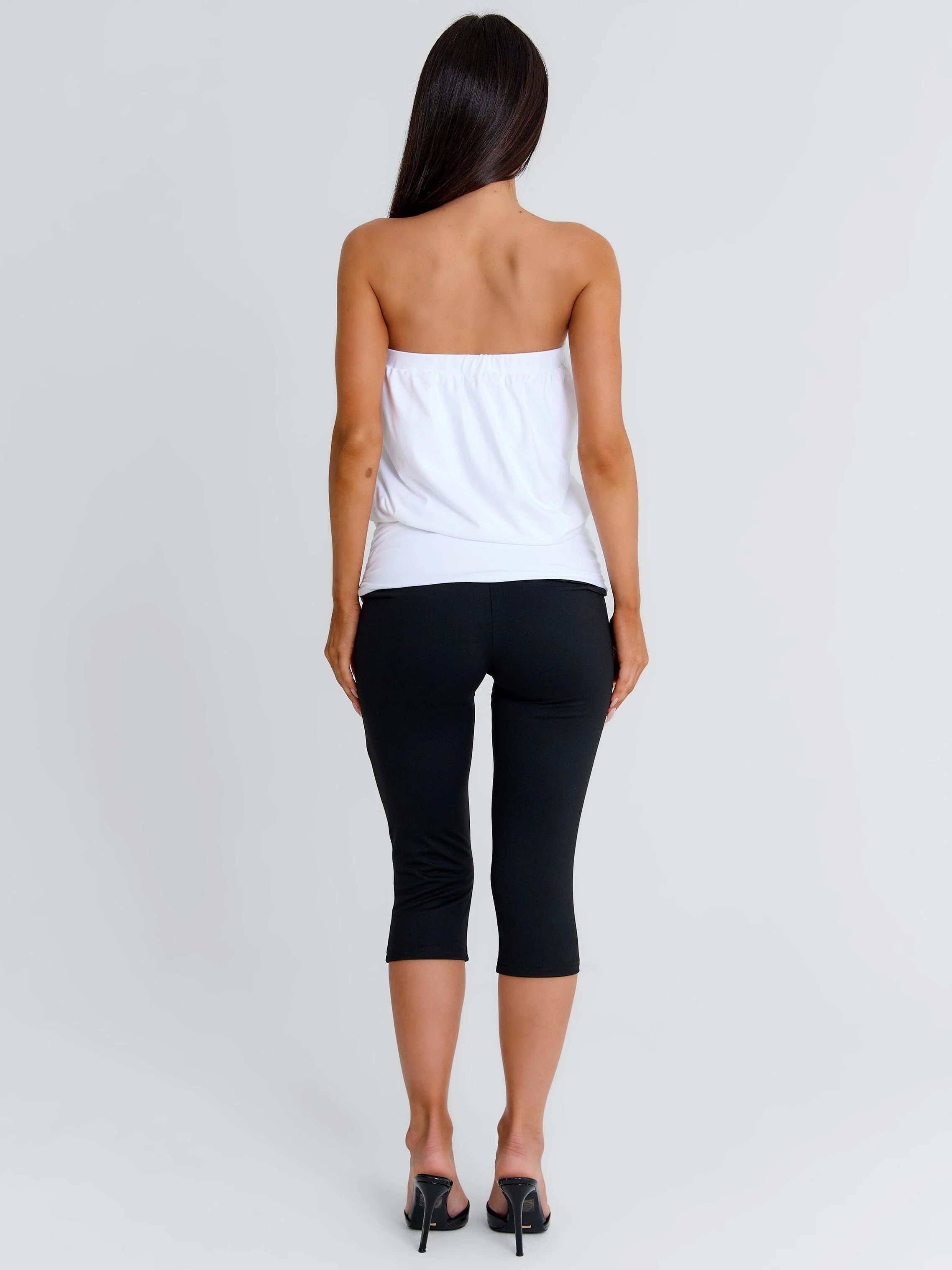 EVIENE CAPRI JUMPSUIT WHITE/BLACK - Image 8