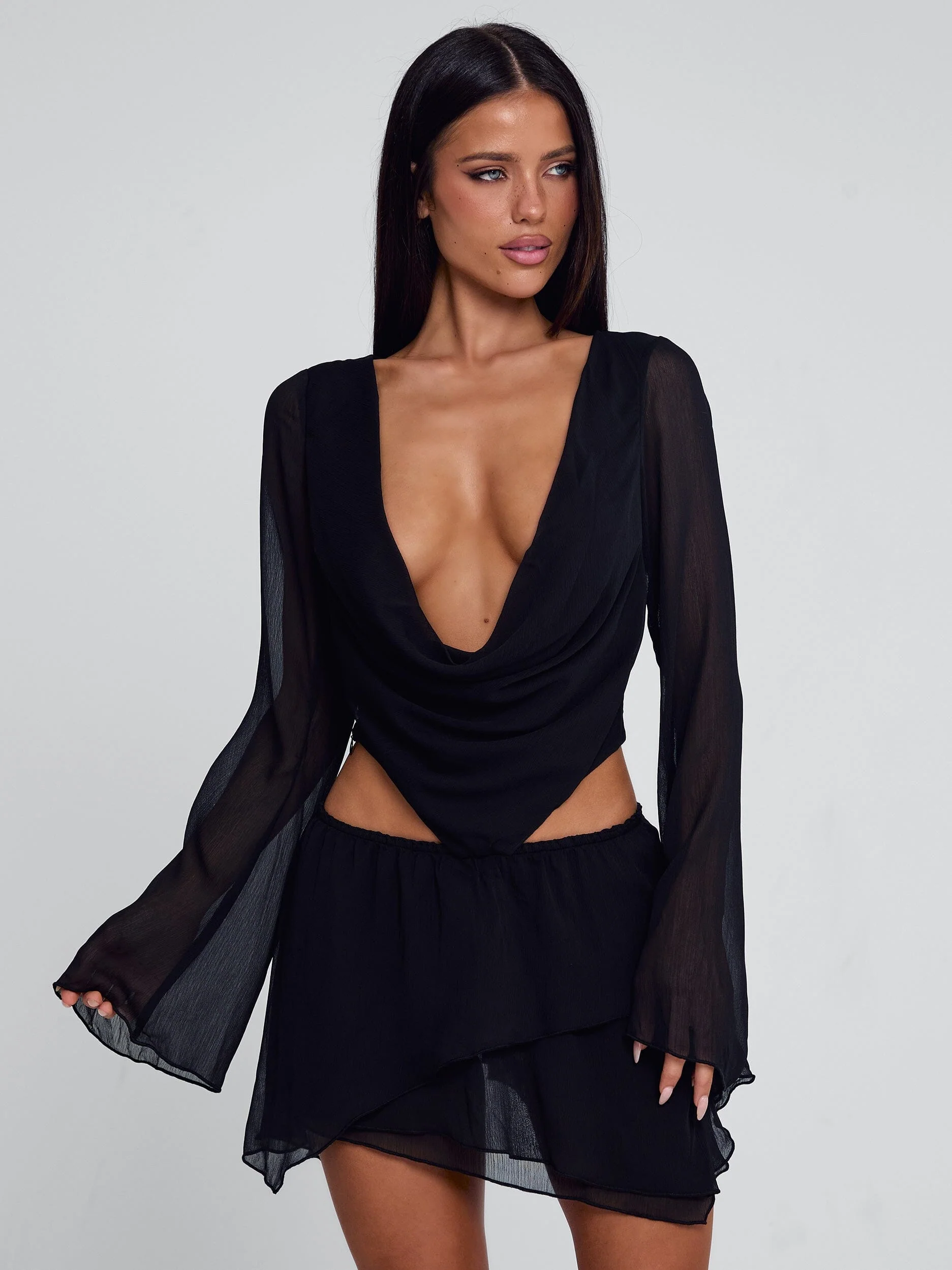 FEENA MINI DRESS BLACK - Image 3