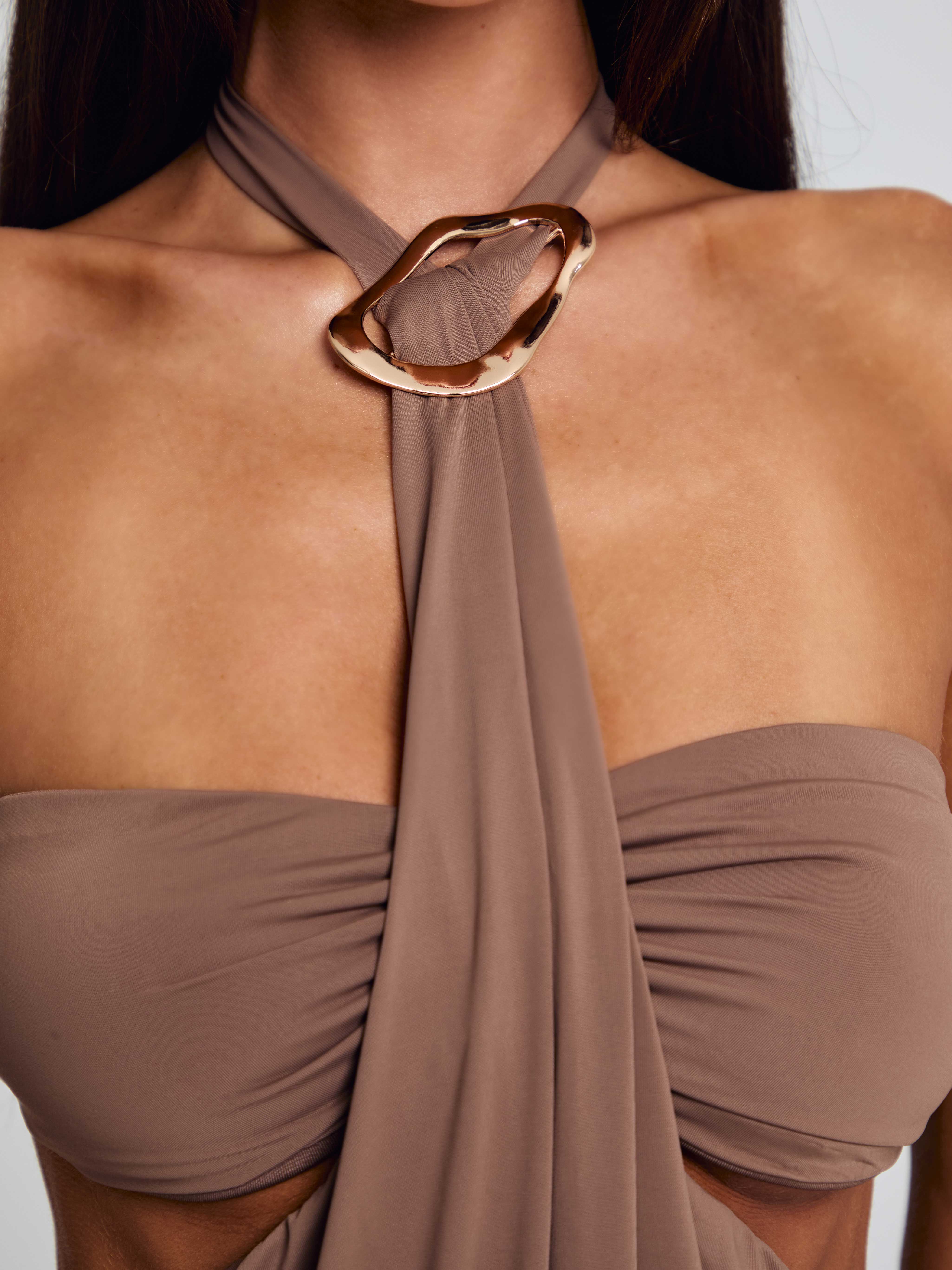 HIEDI MINI DRESS TAN - Image 4