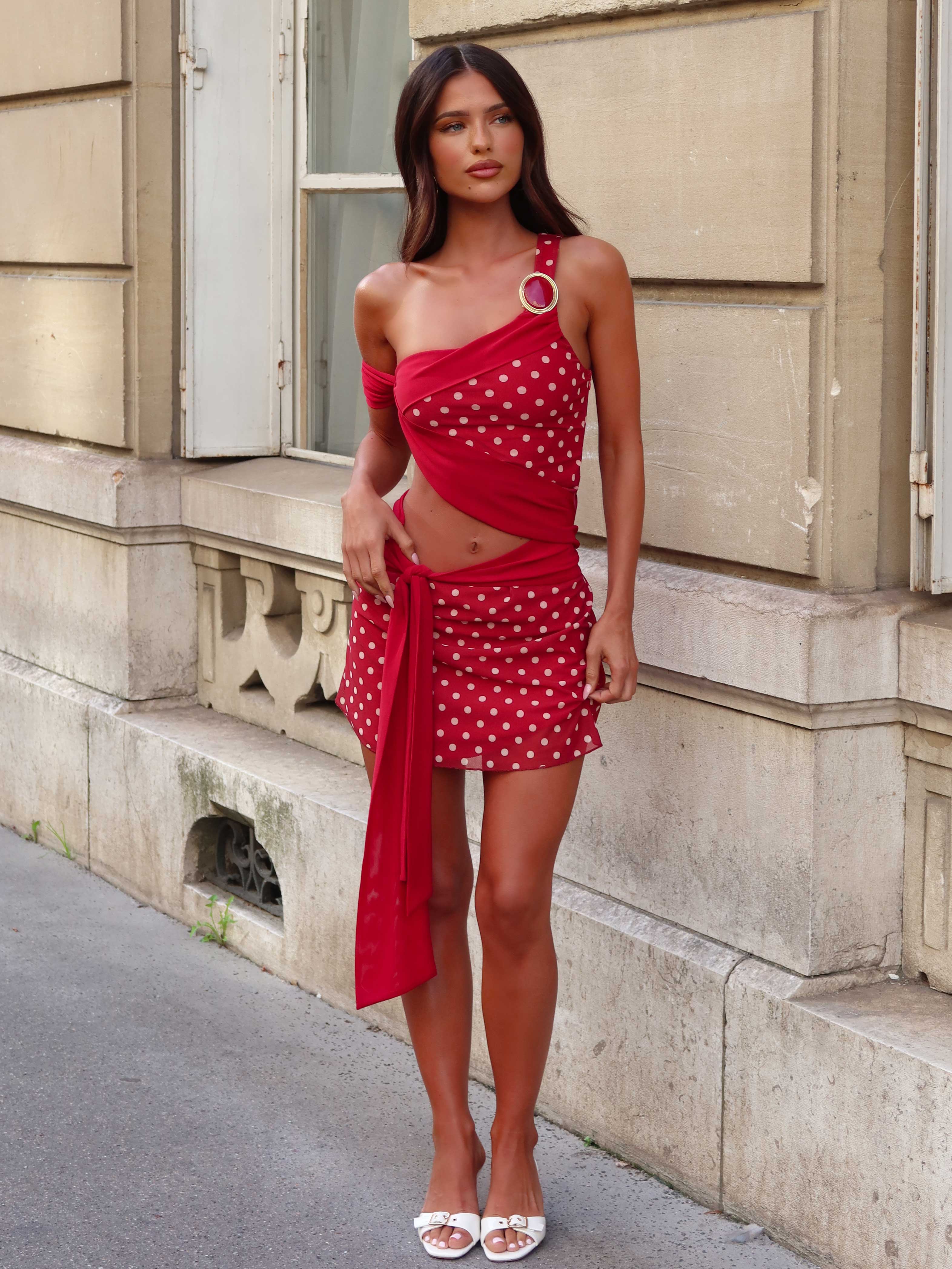IMARA MINI DRESS RED POLKA DOT - Image 2