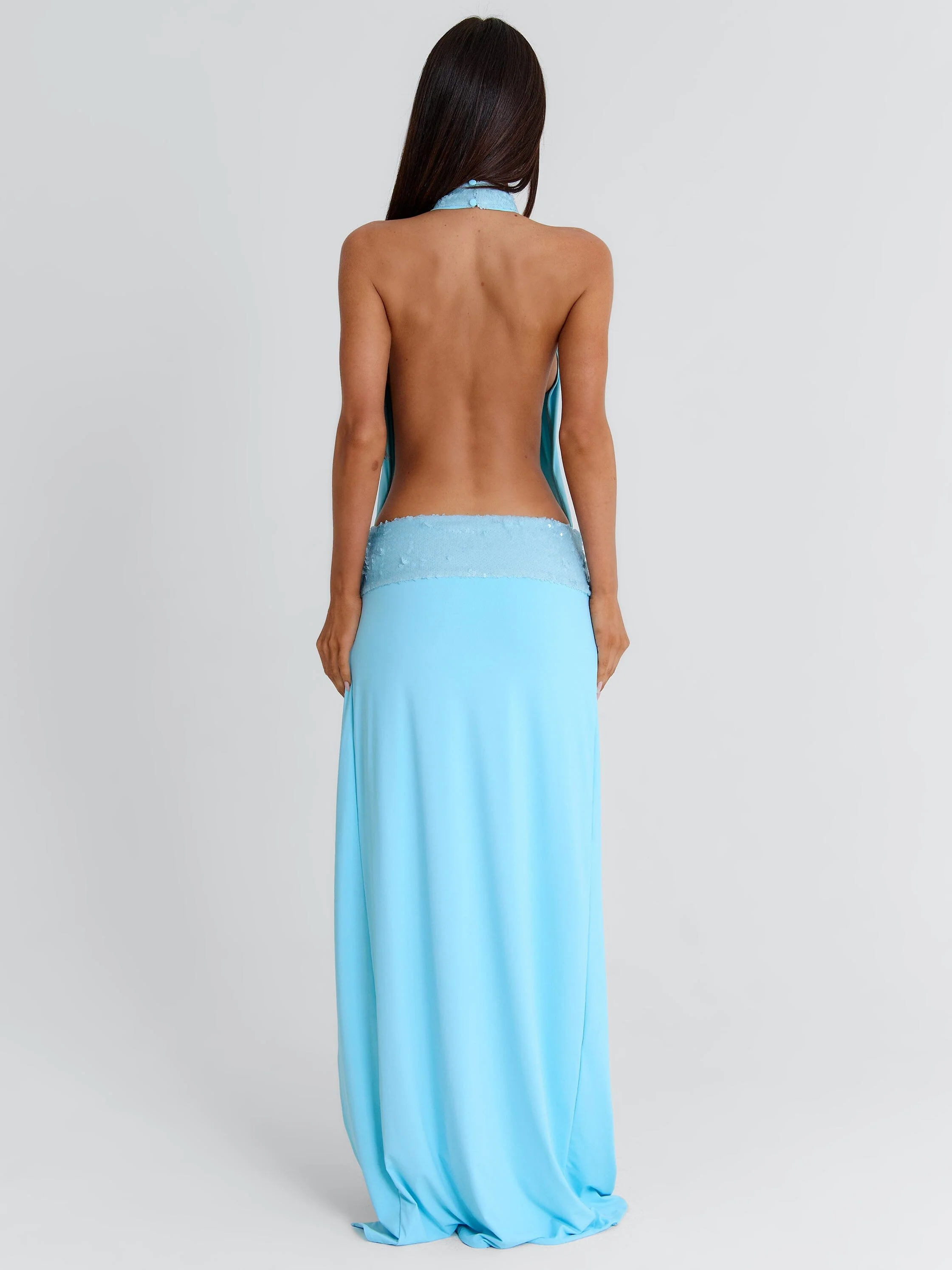IMENA MAXI DRESS BLUE - Image 10