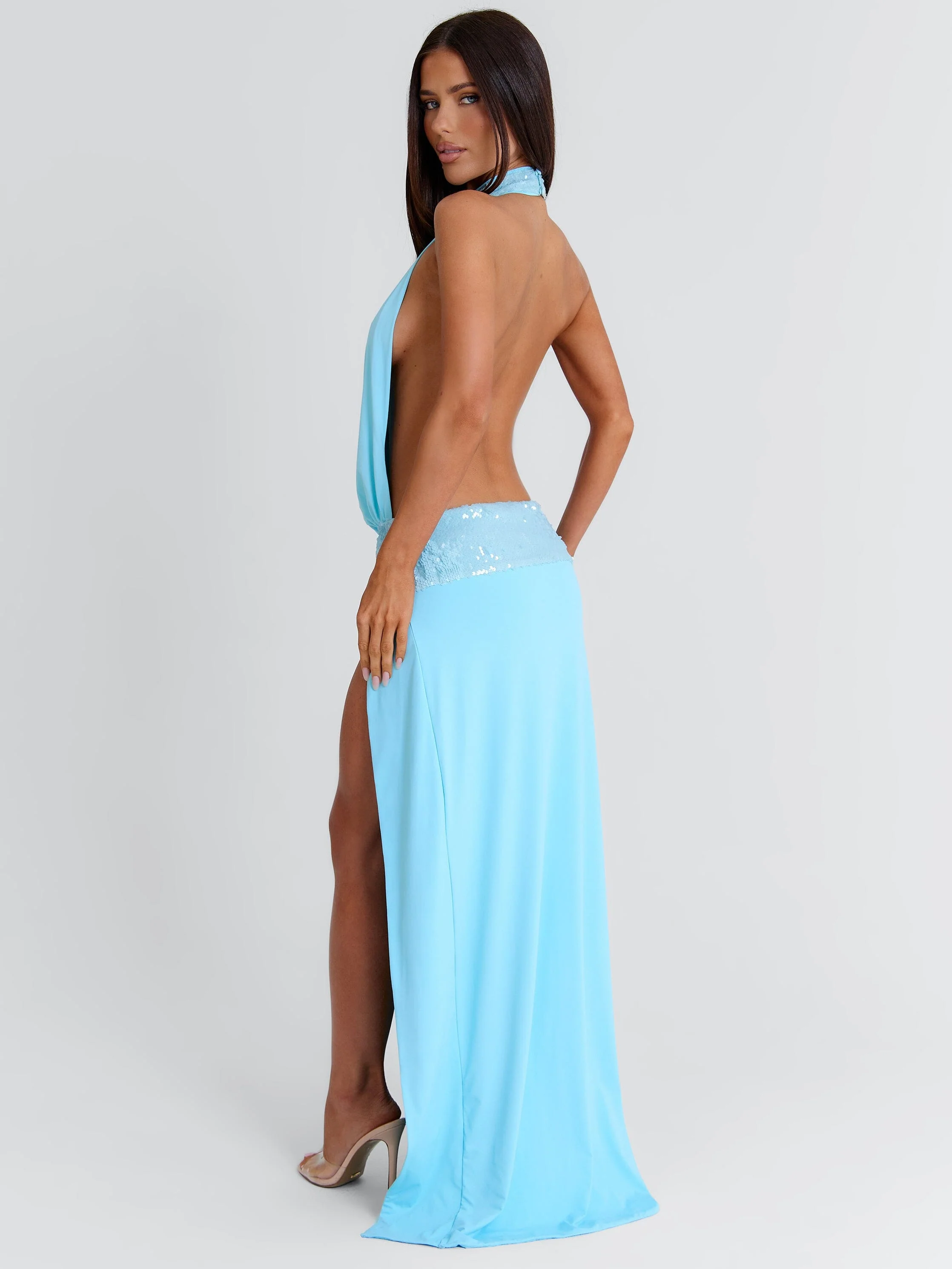 IMENA MAXI DRESS BLUE - Image 11