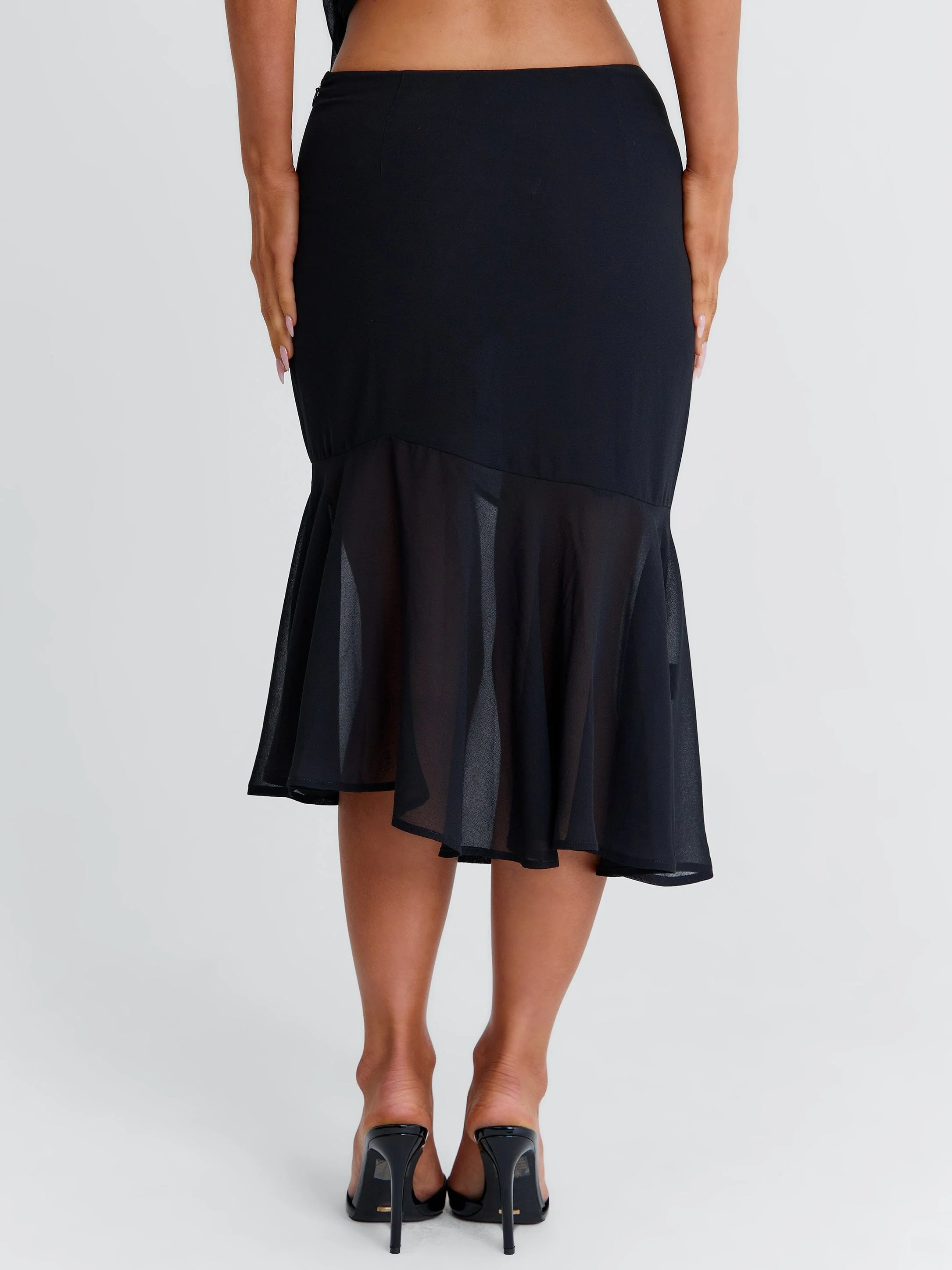ITZELI MIDI SKIRT BLACK - Image 9