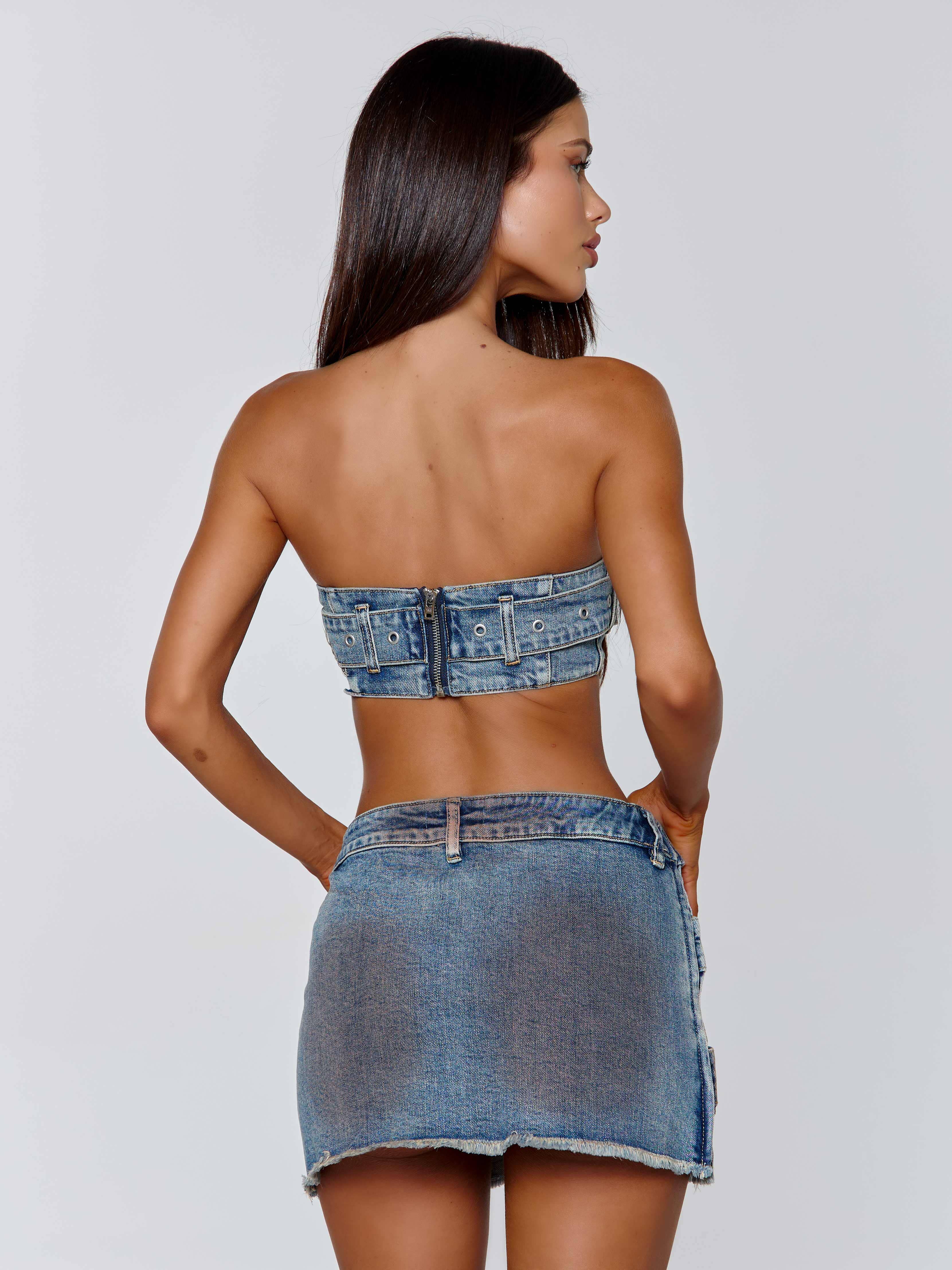 JACINTA MINI SKIRT DENIM - Image 3