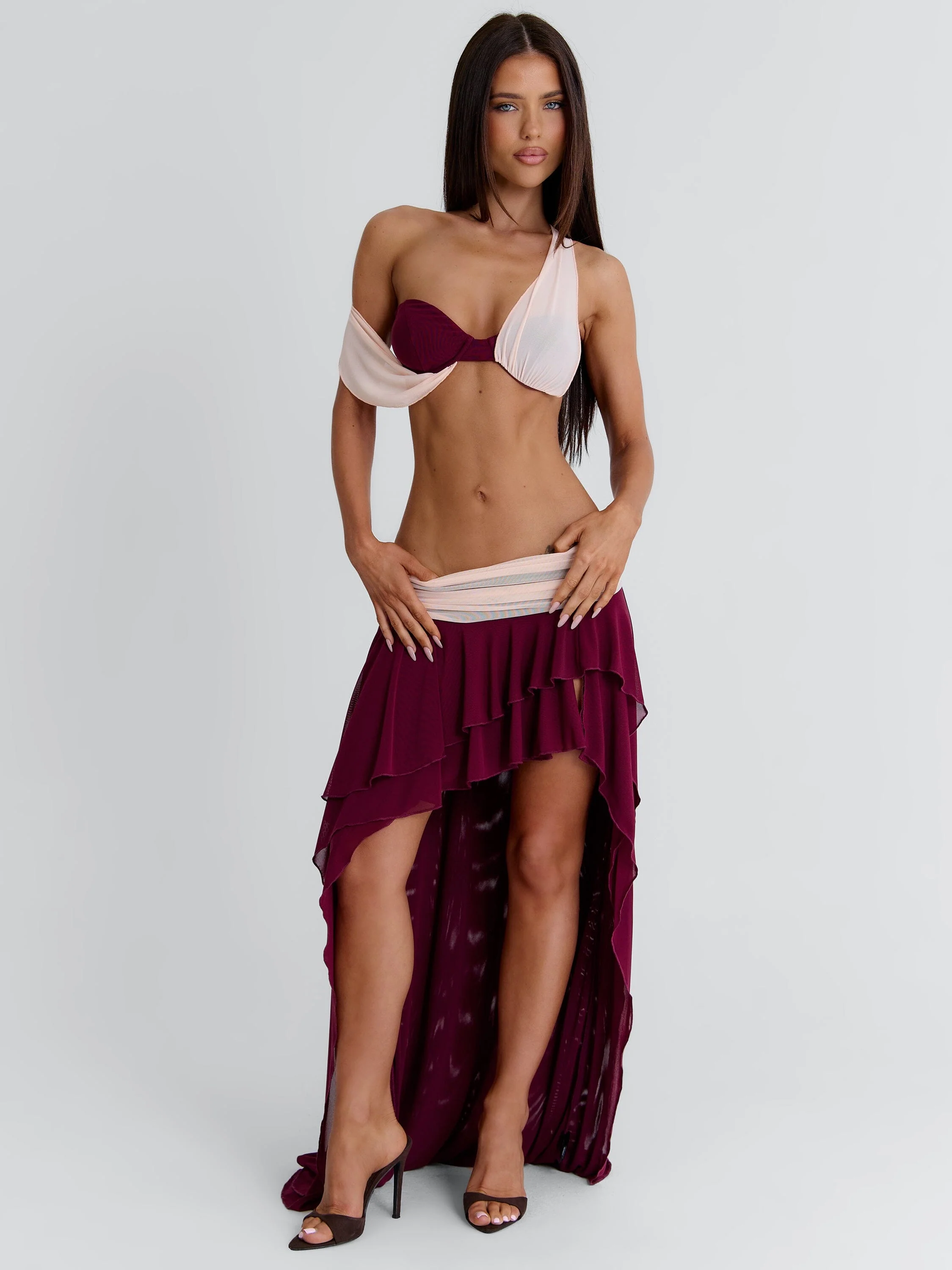 JADAI MAXI SKIRT WINE - Image 4