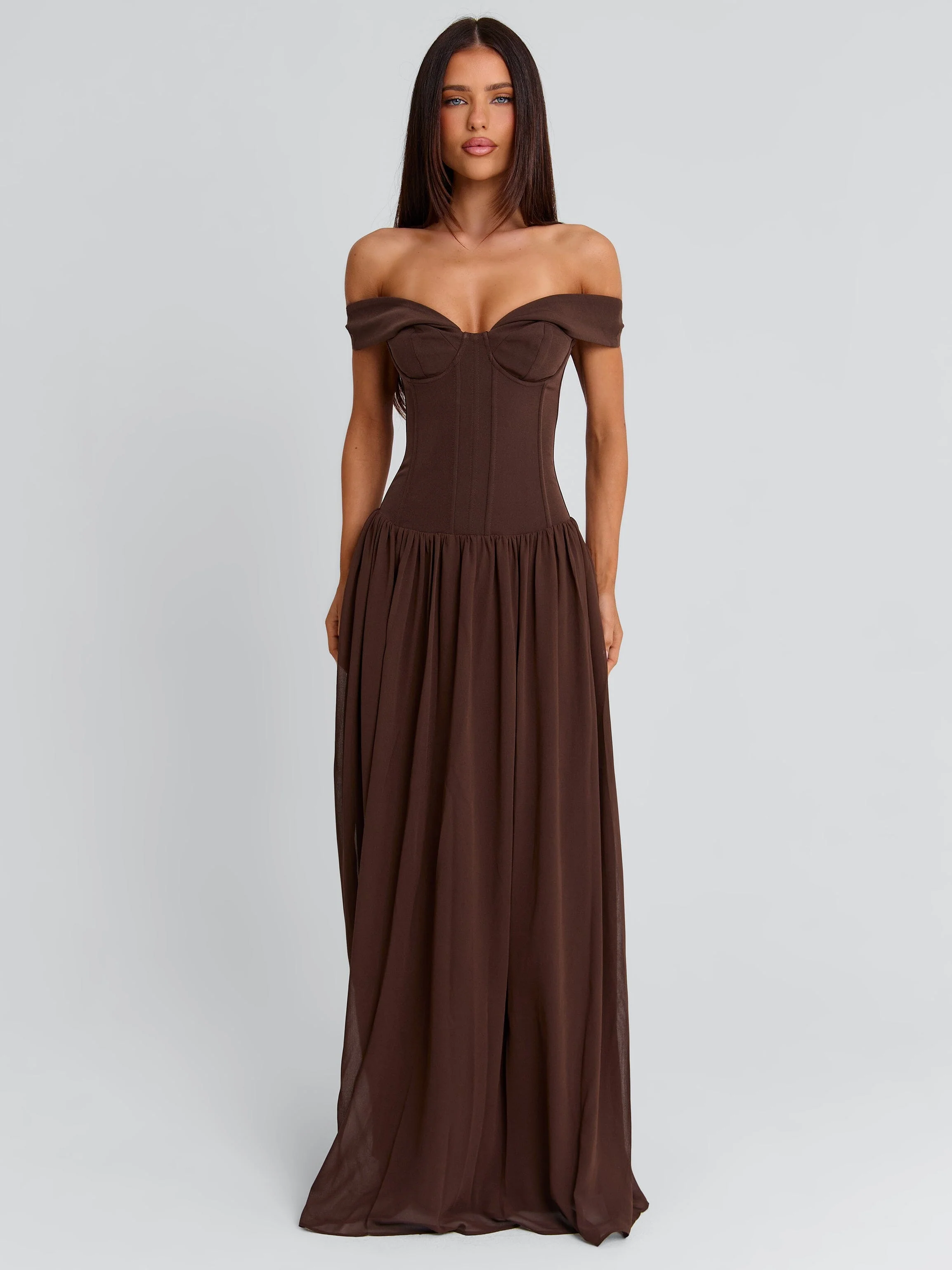JUNIPIA MAXI DRESS CHOCOLATE - Image 2