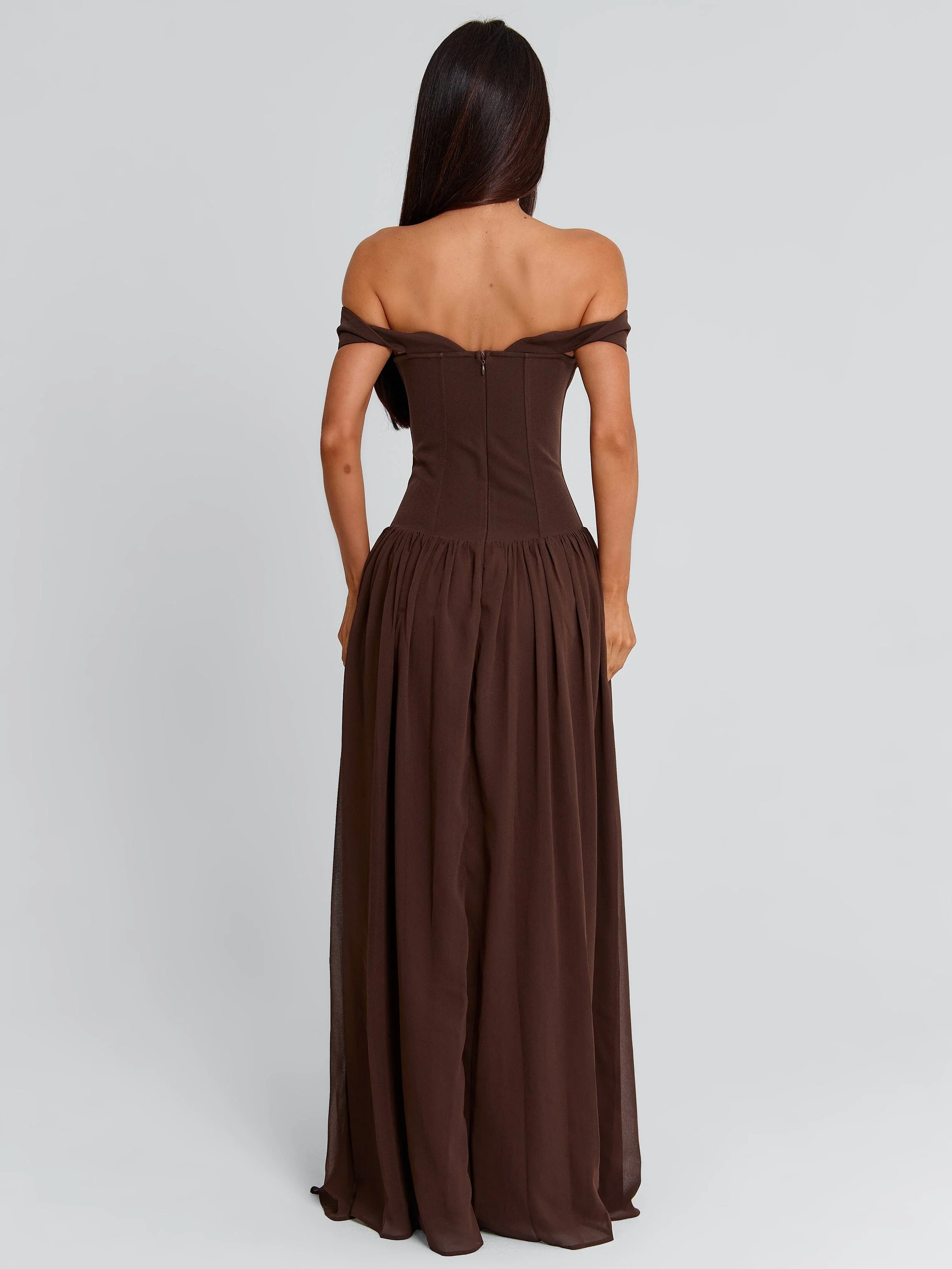 JUNIPIA MAXI DRESS CHOCOLATE - Image 8