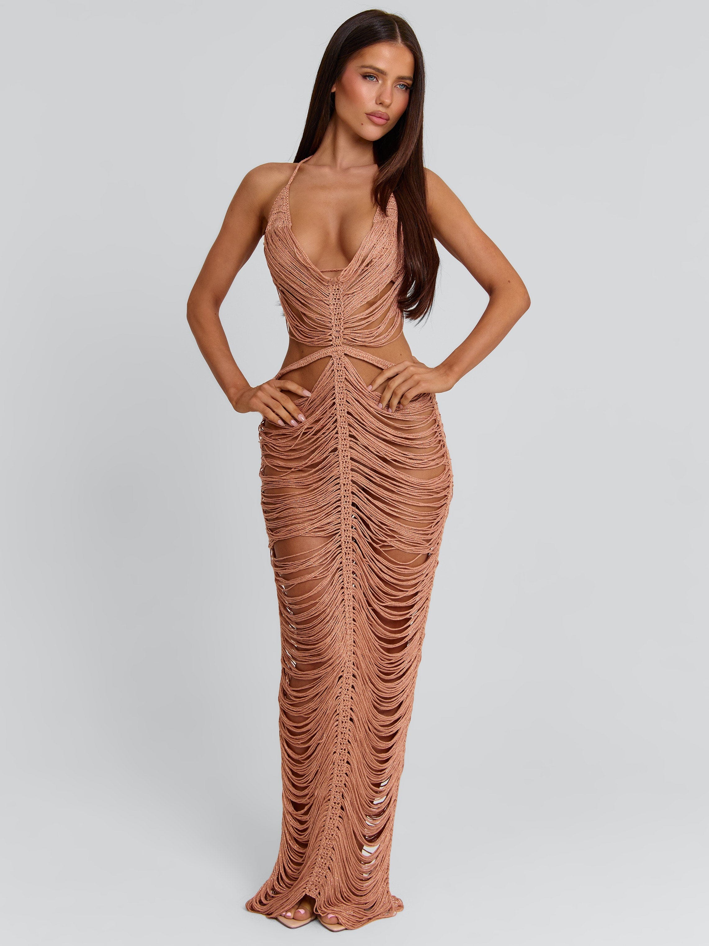 KAELANI MAXI DRESS ROSE GOLD - Image 3