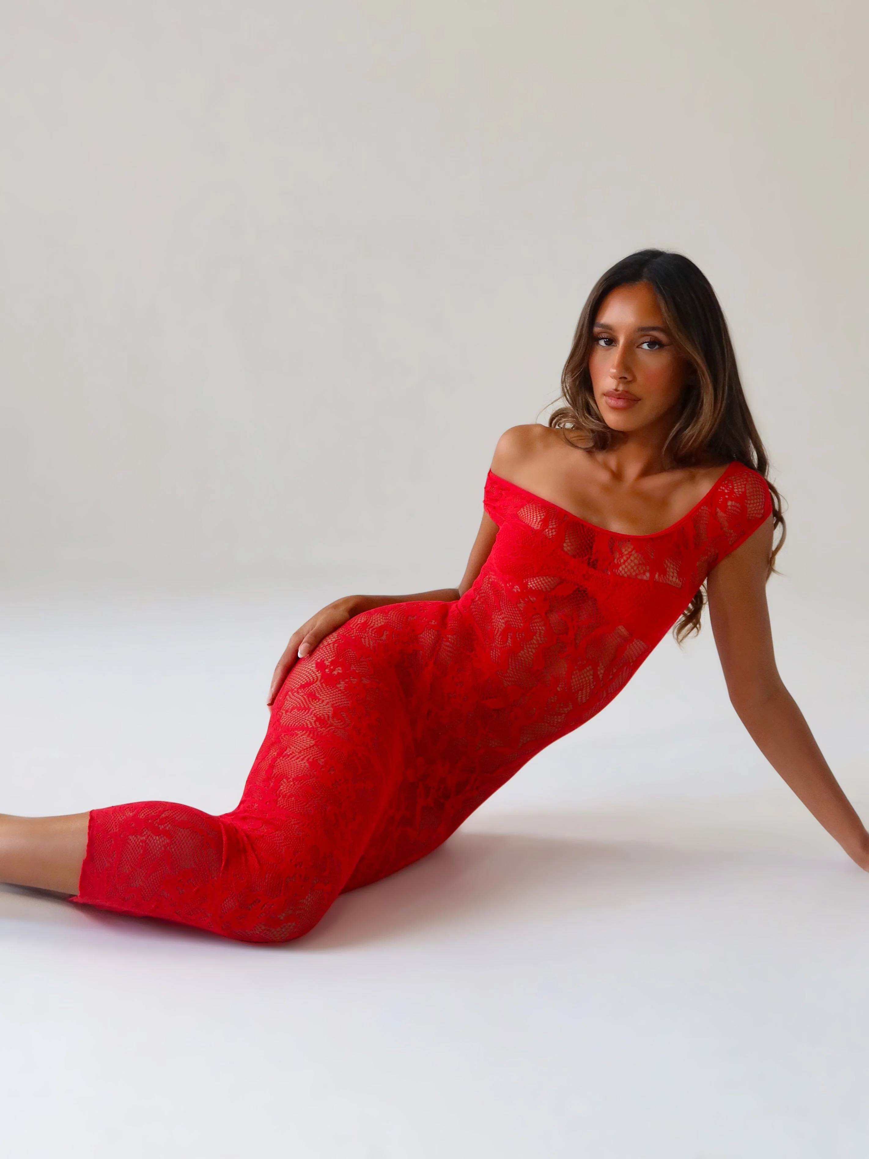 KAELIS MIDI DRESS RED - Image 2