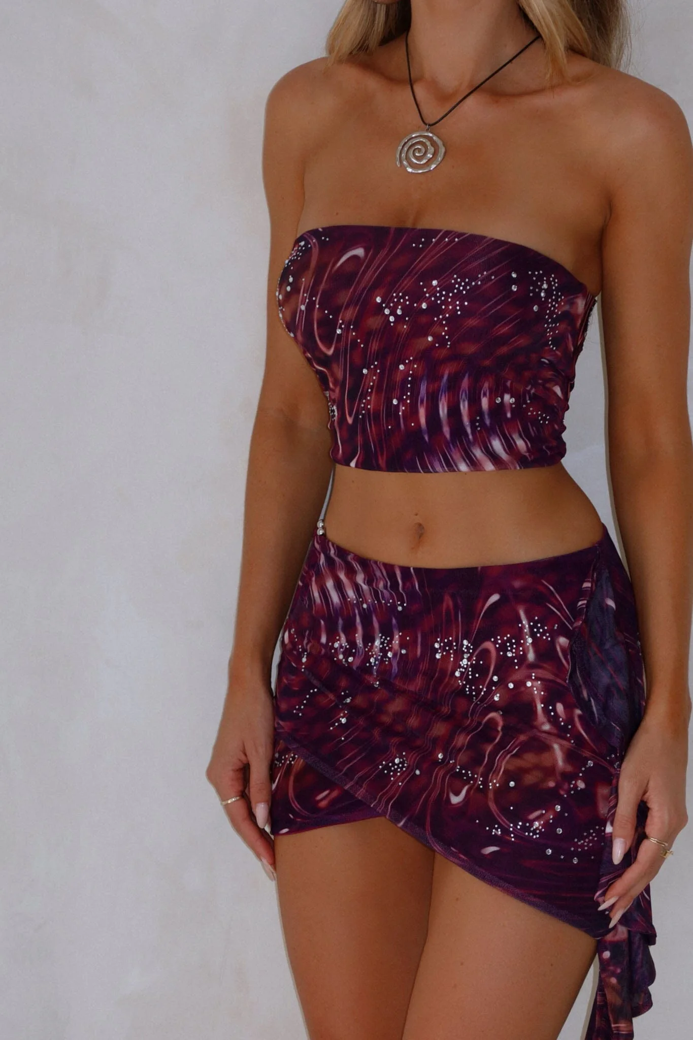 KAMALA MINI SKIRT COSMIC CHROME - Image 3