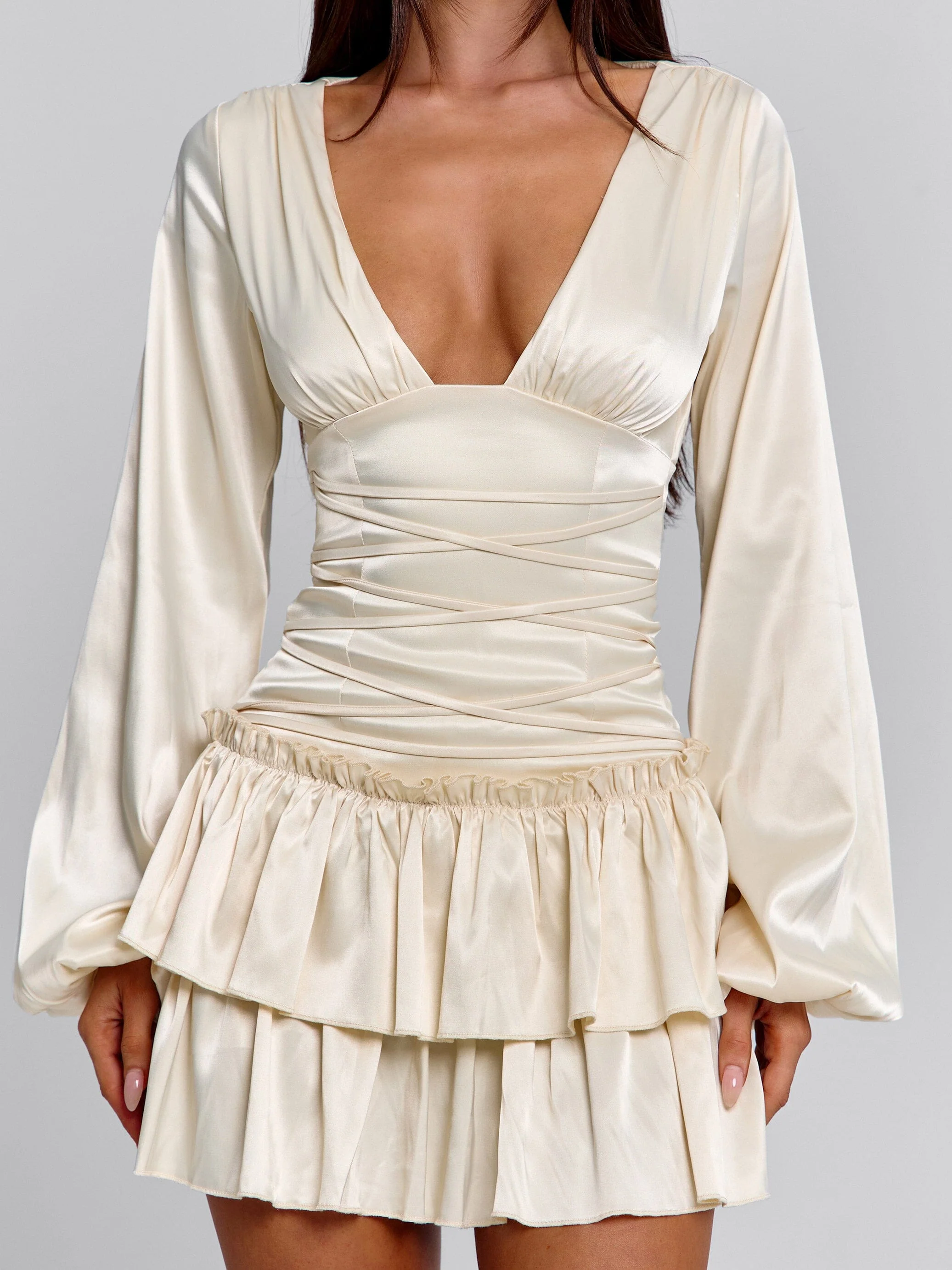 KARMIN MINI DRESS IVORY - Image 5