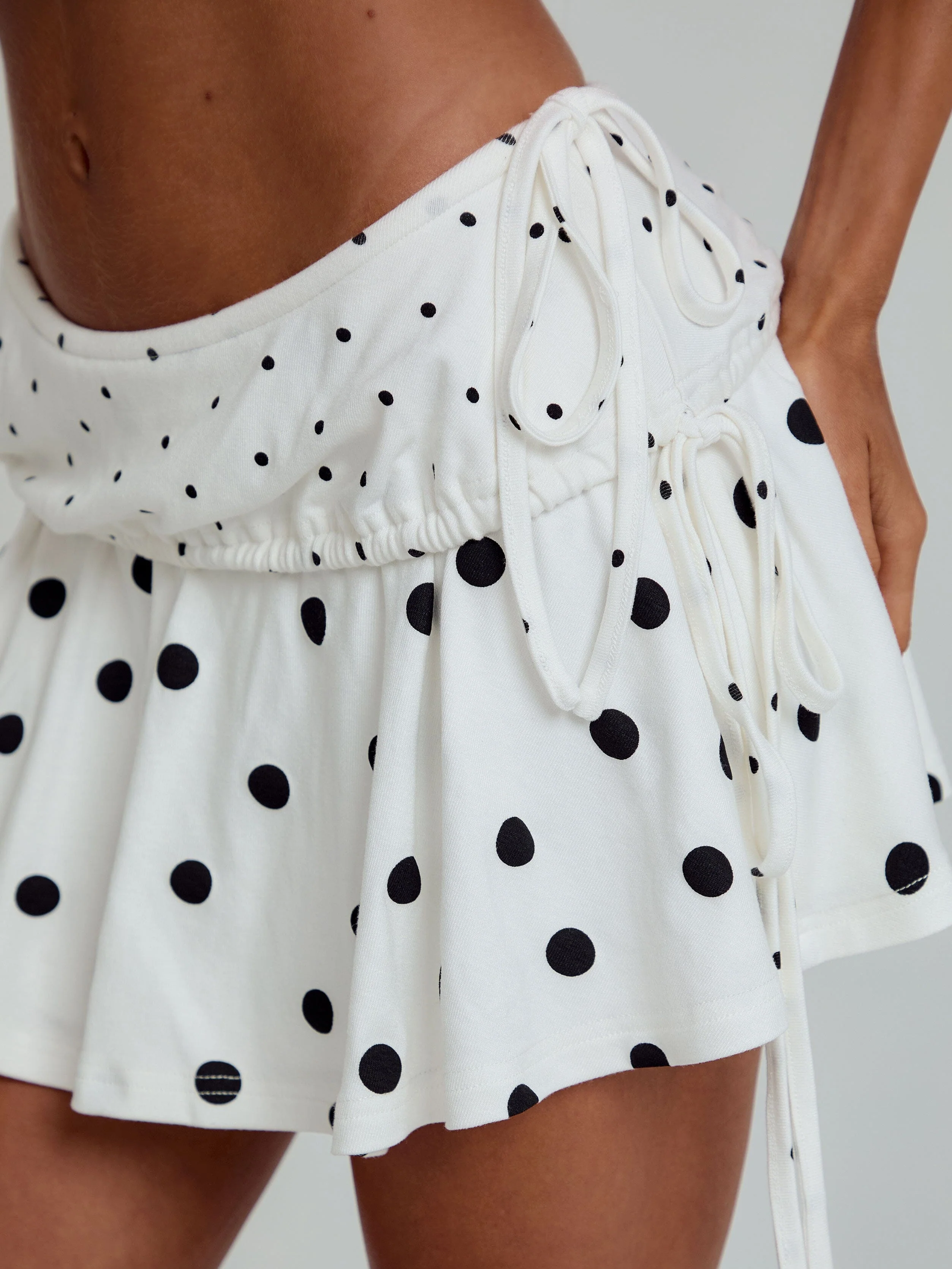 KYLA MINI SKIRT BLACK POLKA DOT - Image 6
