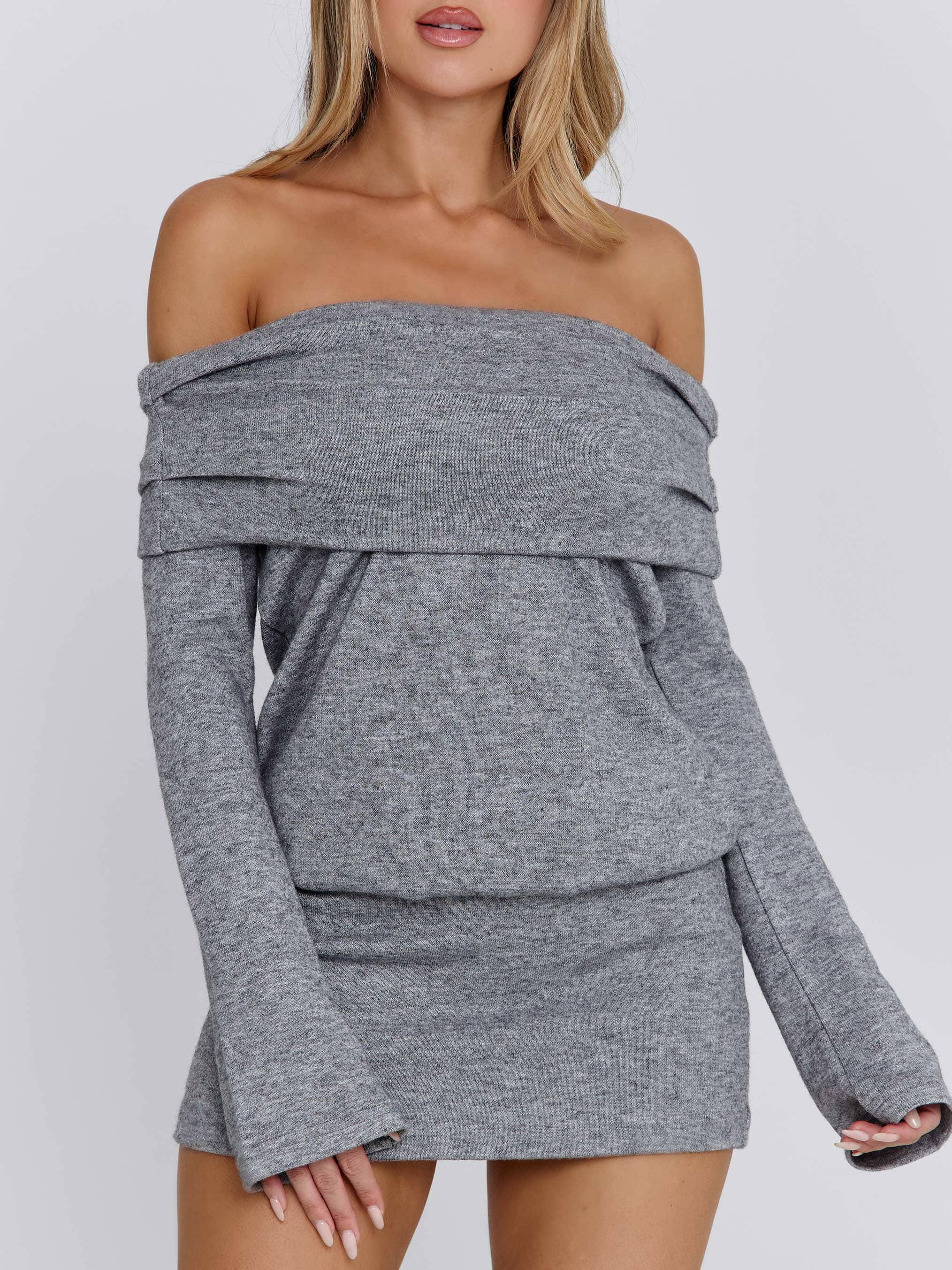KYOLA MINI DRESS GREY - Image 3