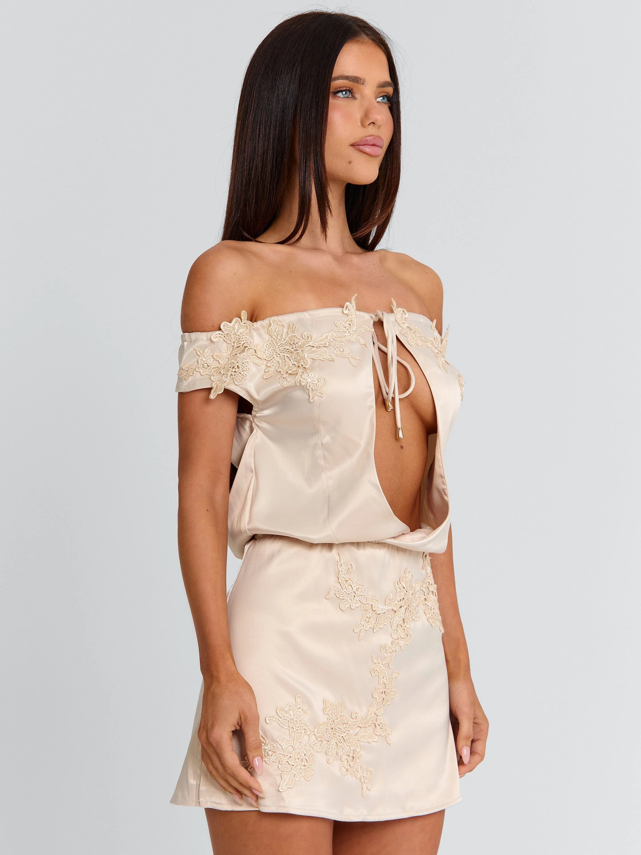 LILLIANNE MINI DRESS IVORY - Image 5