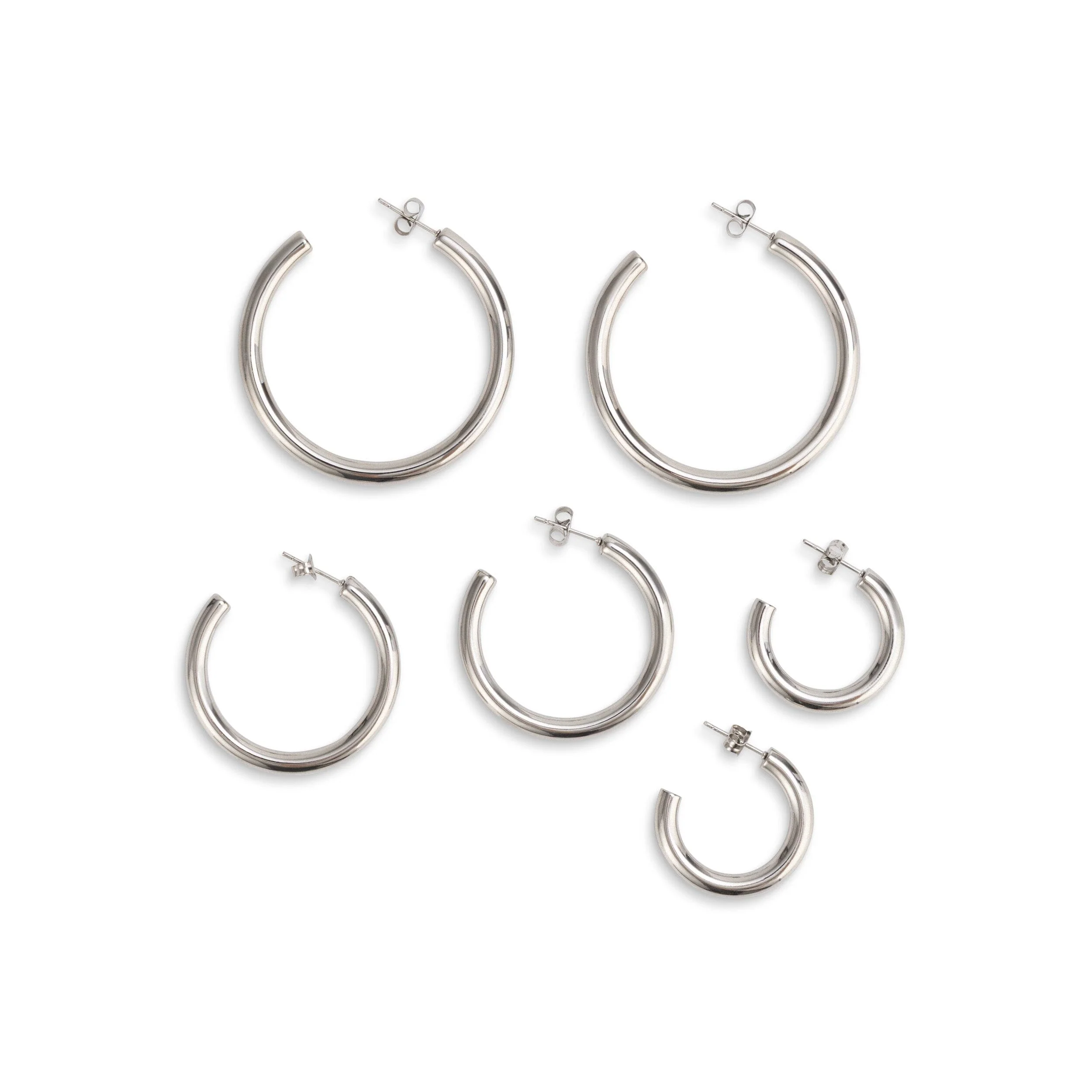 LIOR 3 PAIR EARRING SET SILVER - Image 3