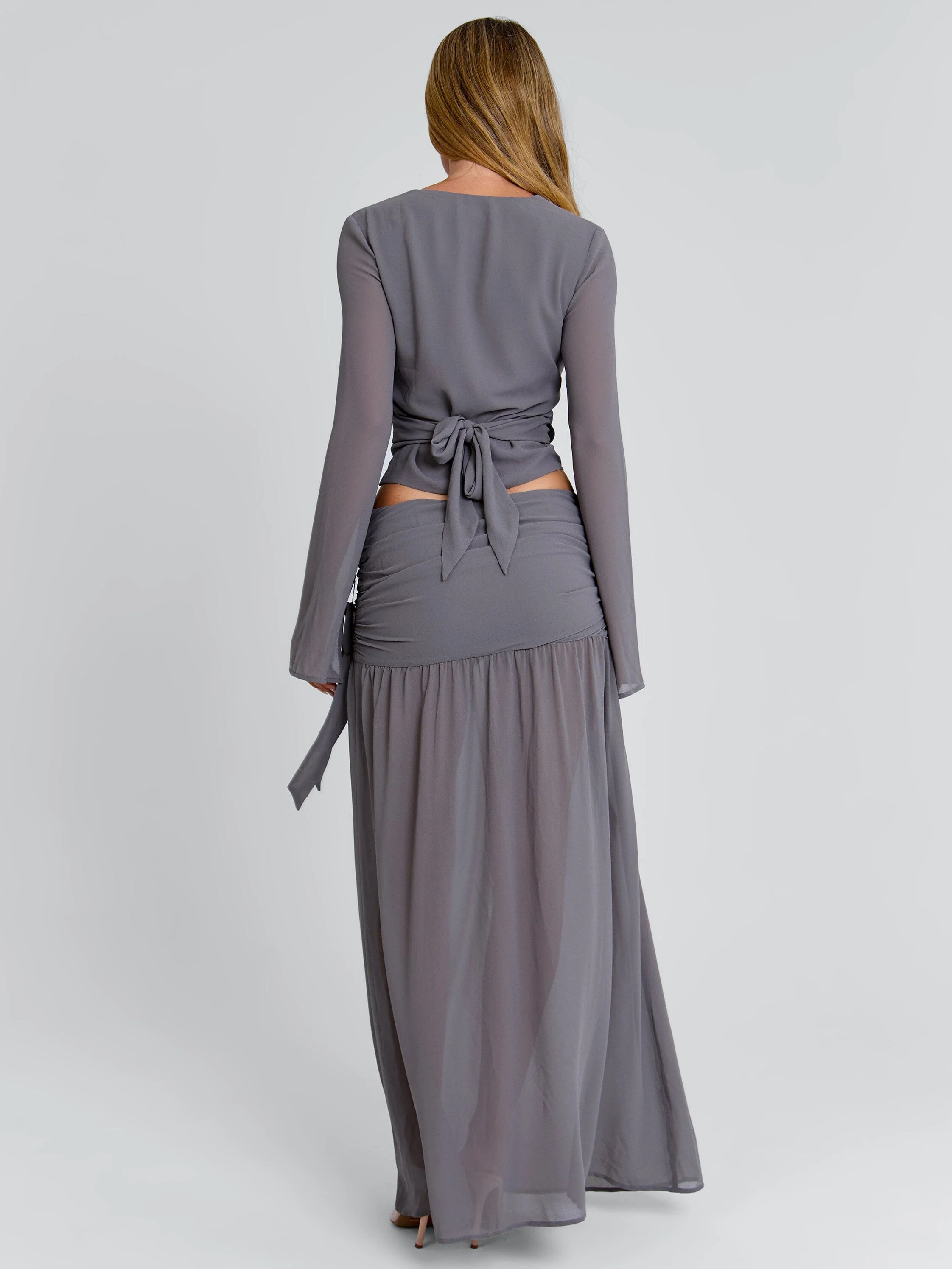 LIVVIE MAXI SKIRT GREY - Image 7