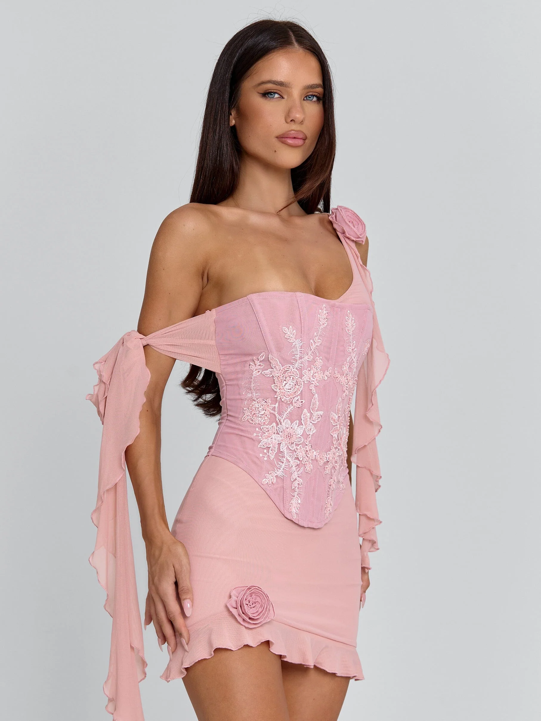 LORETO MINI DRESS PINK - Image 3