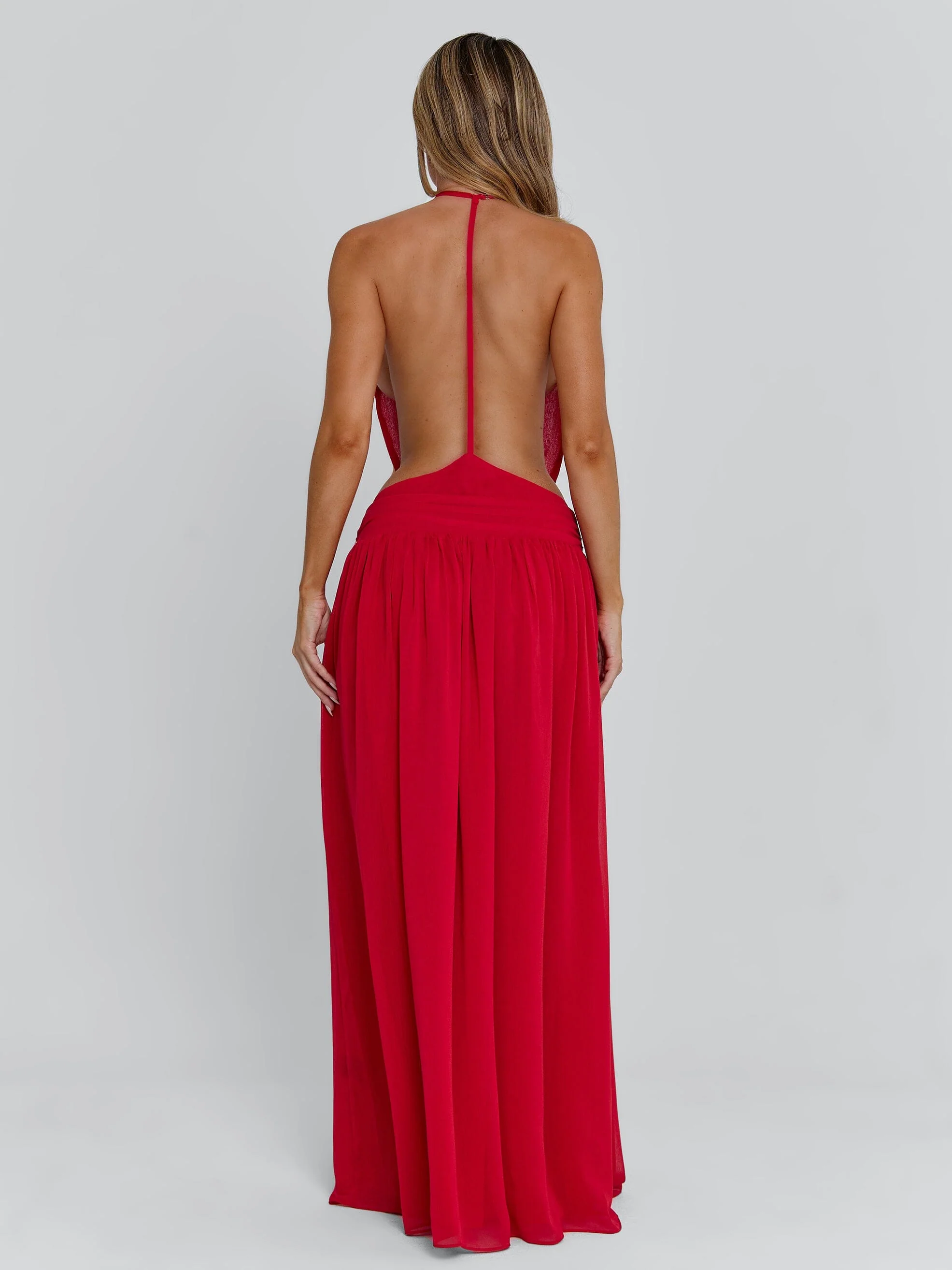 LORETTA MAXI DRESS RED - Image 4