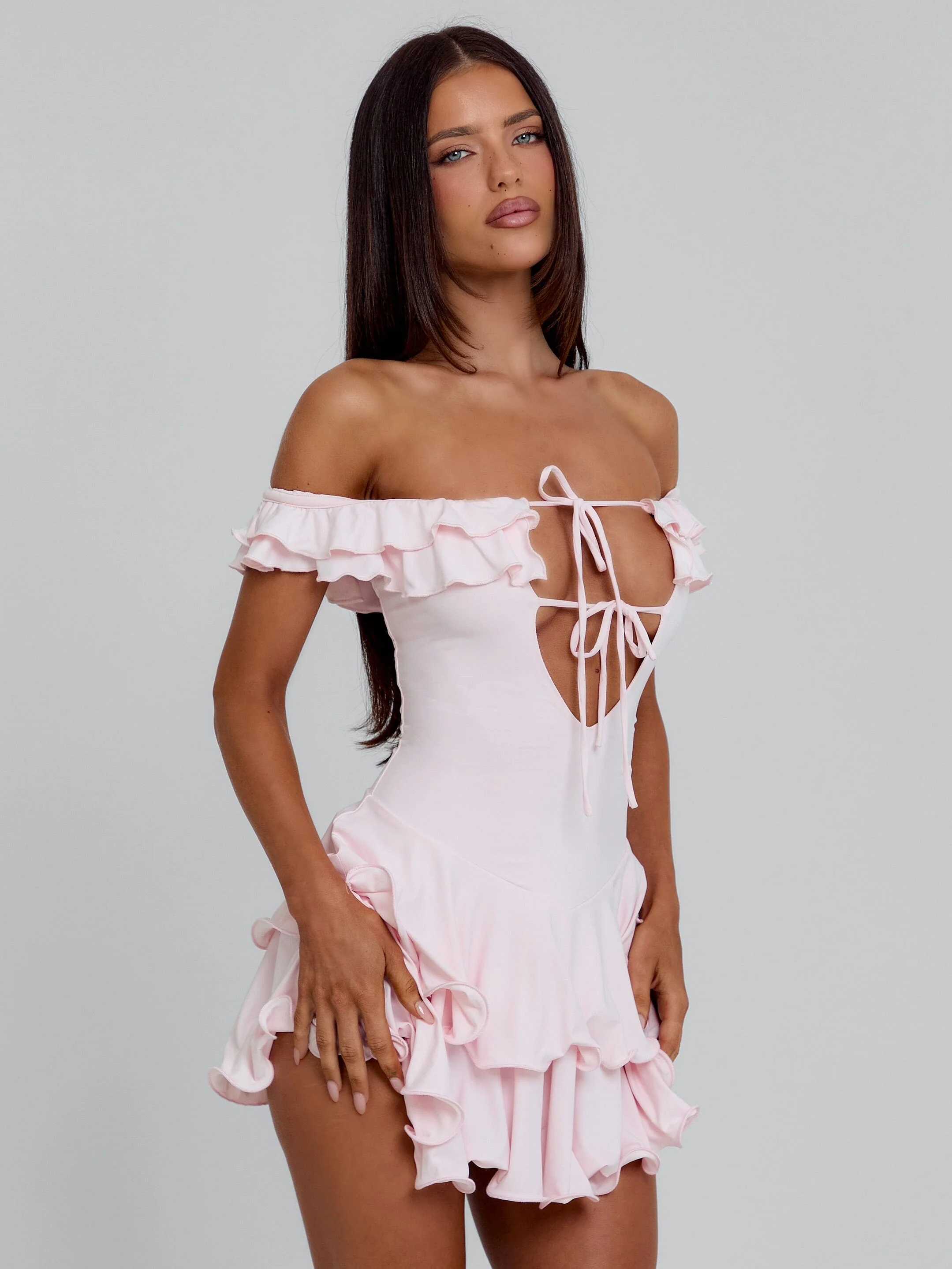 LORRAINE MINI DRESS PINK - Image 7
