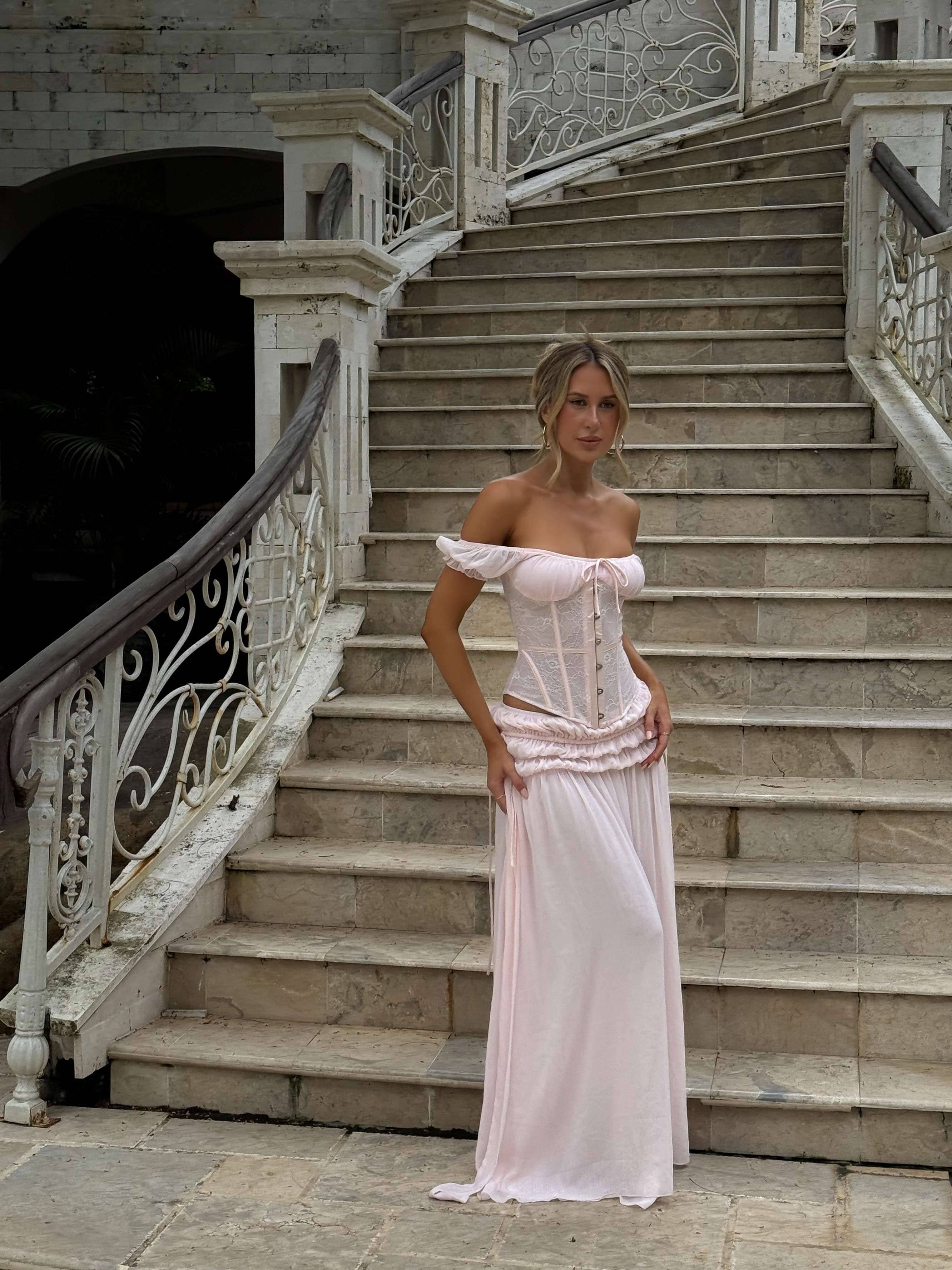 LUBELA MAXI SKIRT BLUSH - Image 6
