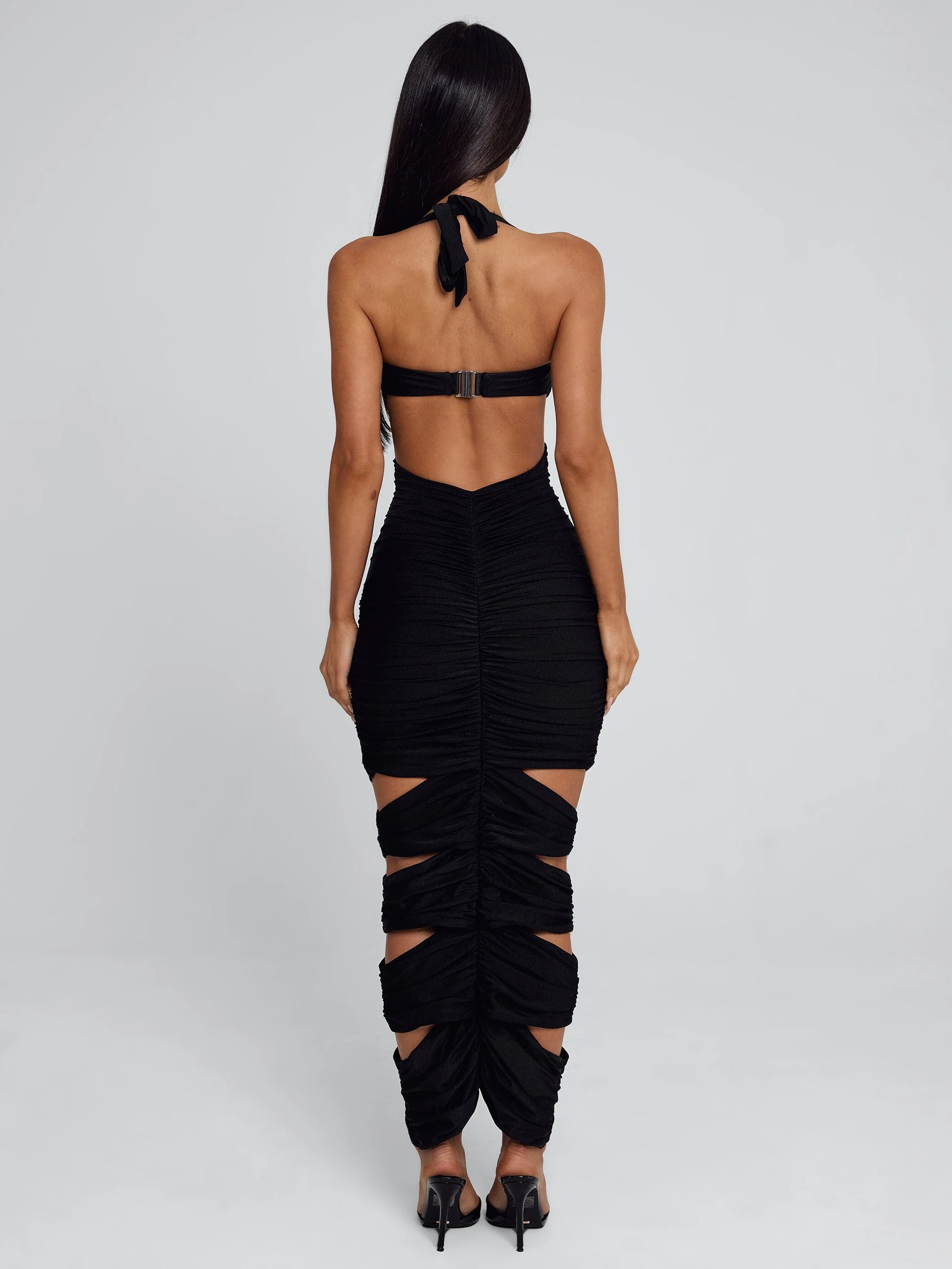 LUCCA MIDI DRESS BLACK - Image 7