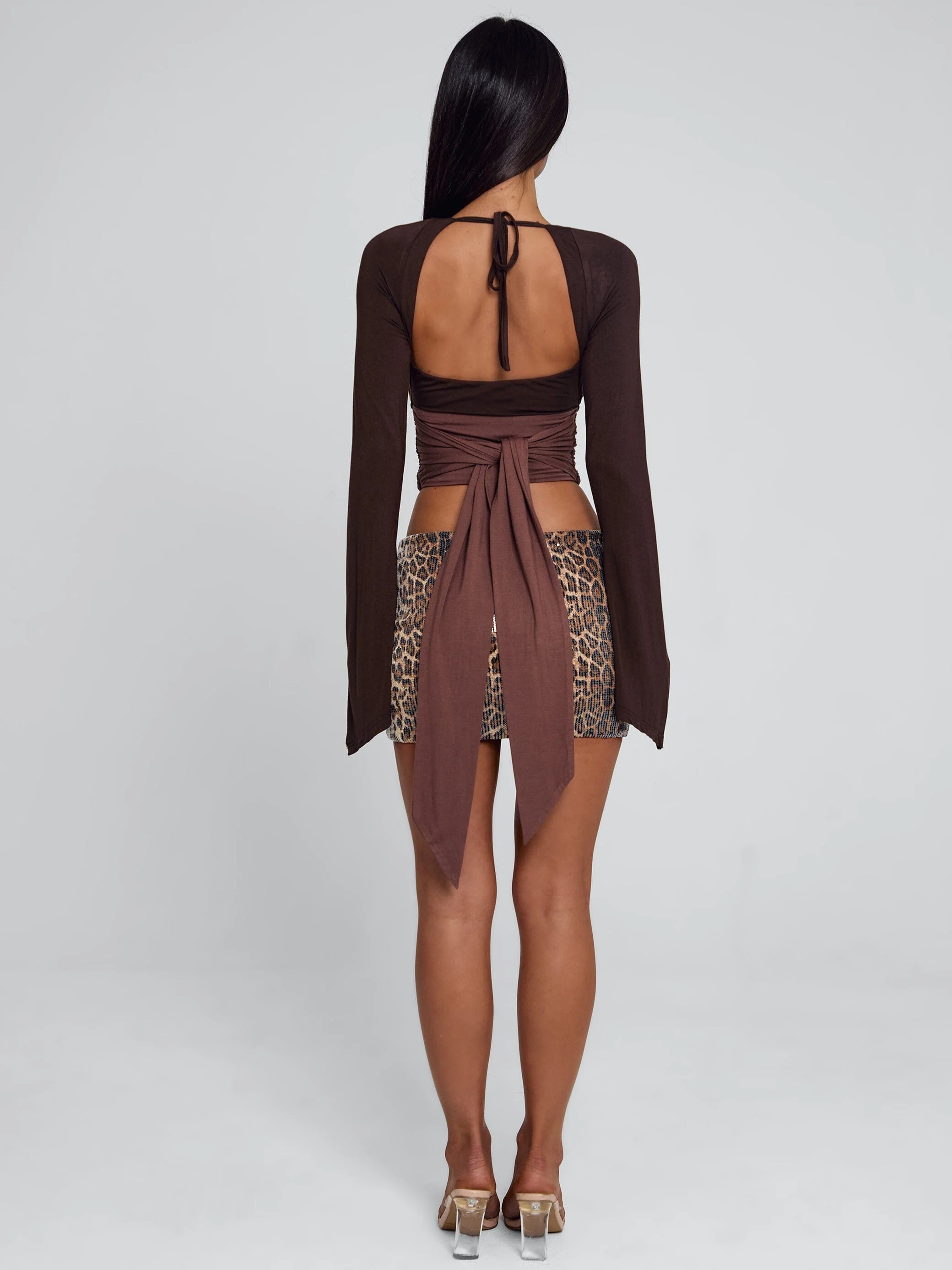 LULUM MINI SKIRT LEOPARD SEQUIN - Image 6