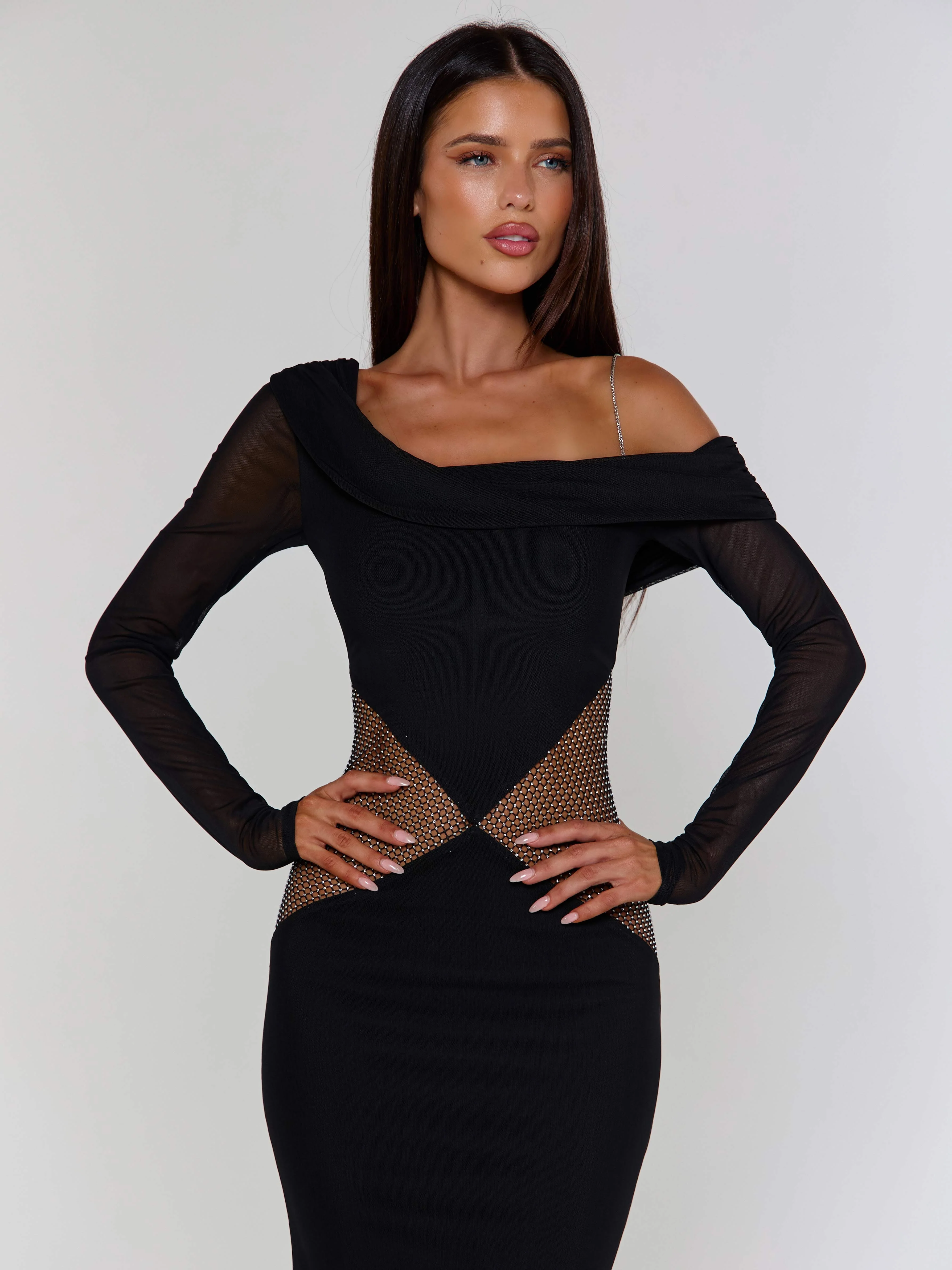 LUMINA MAXI DRESS BLACK - Image 2